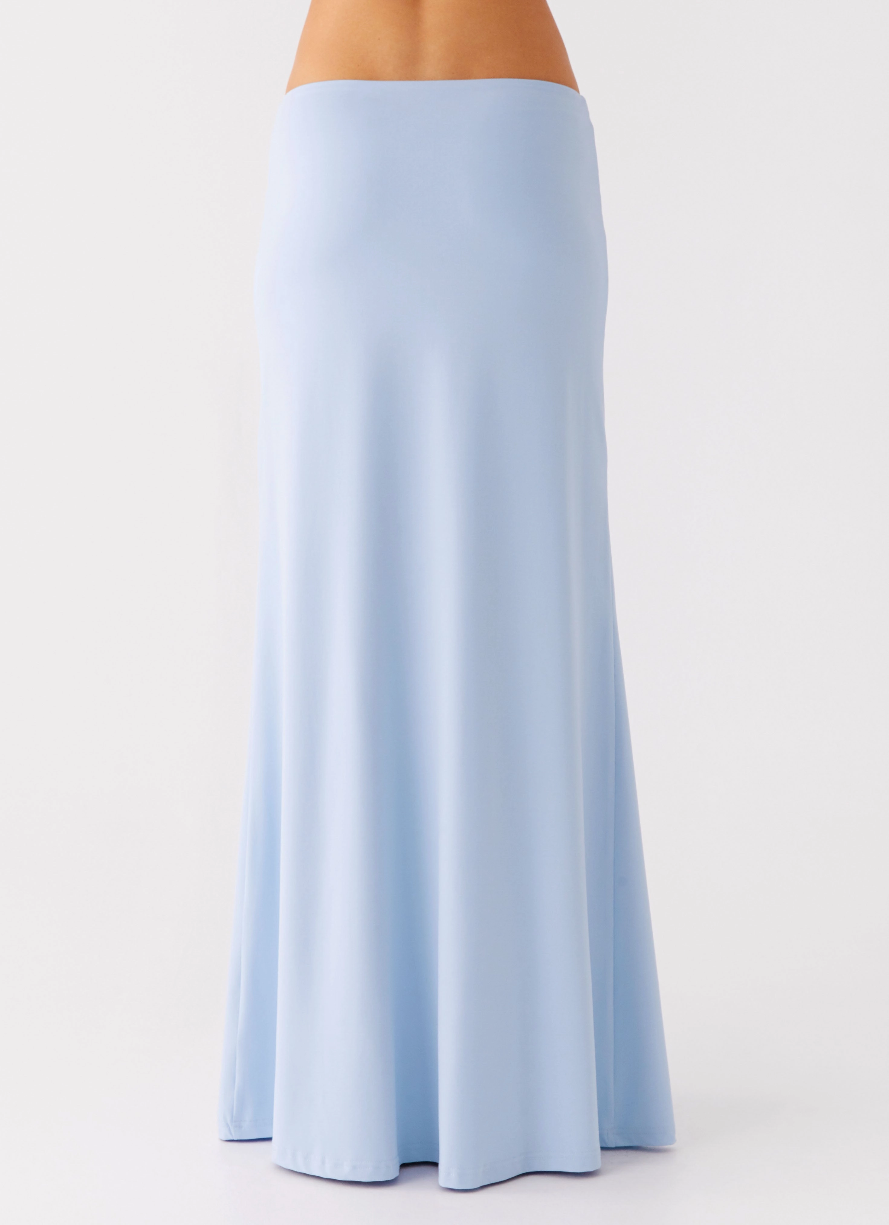 TapedSeamConstruction Like A Flower Maxi Skirt - Baby Blue