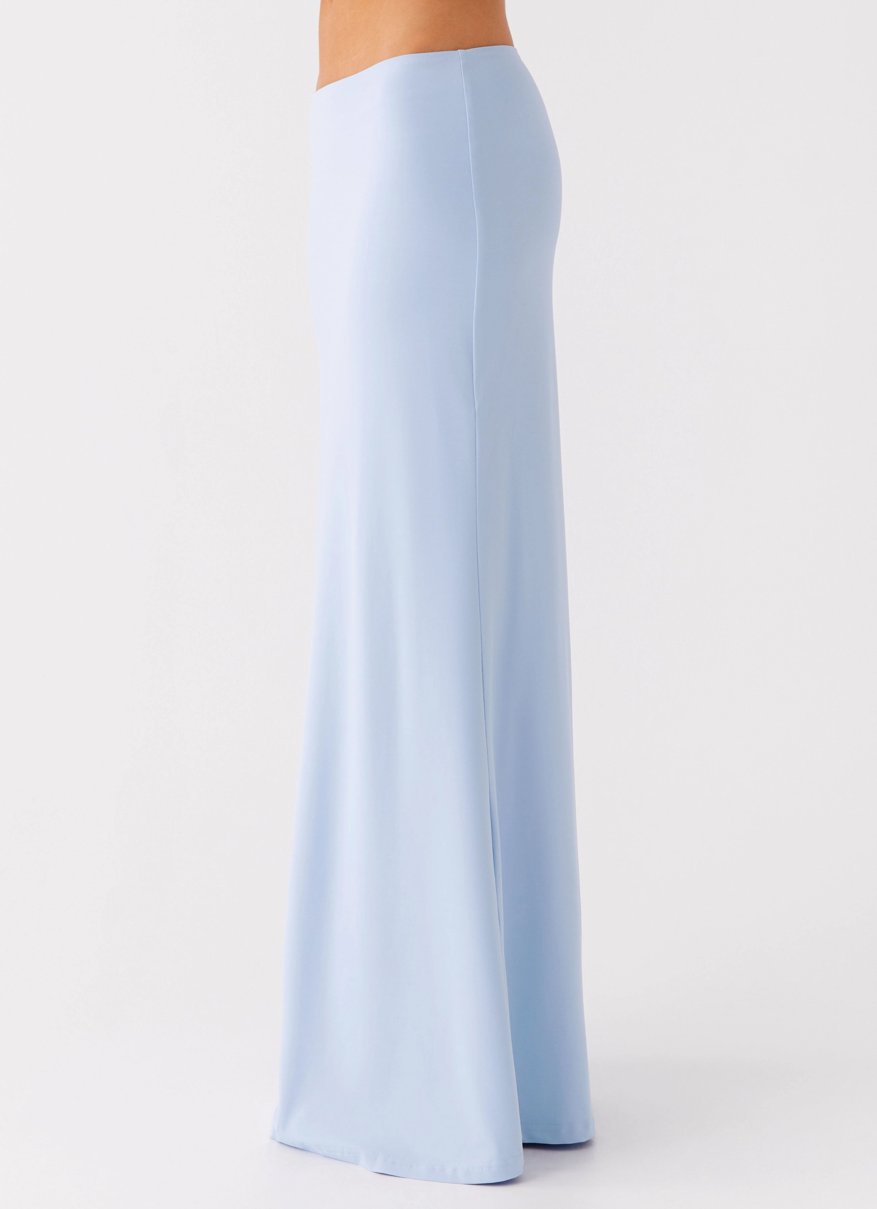 Comfy Fit Piece Like A Flower Maxi Skirt - Baby Blue