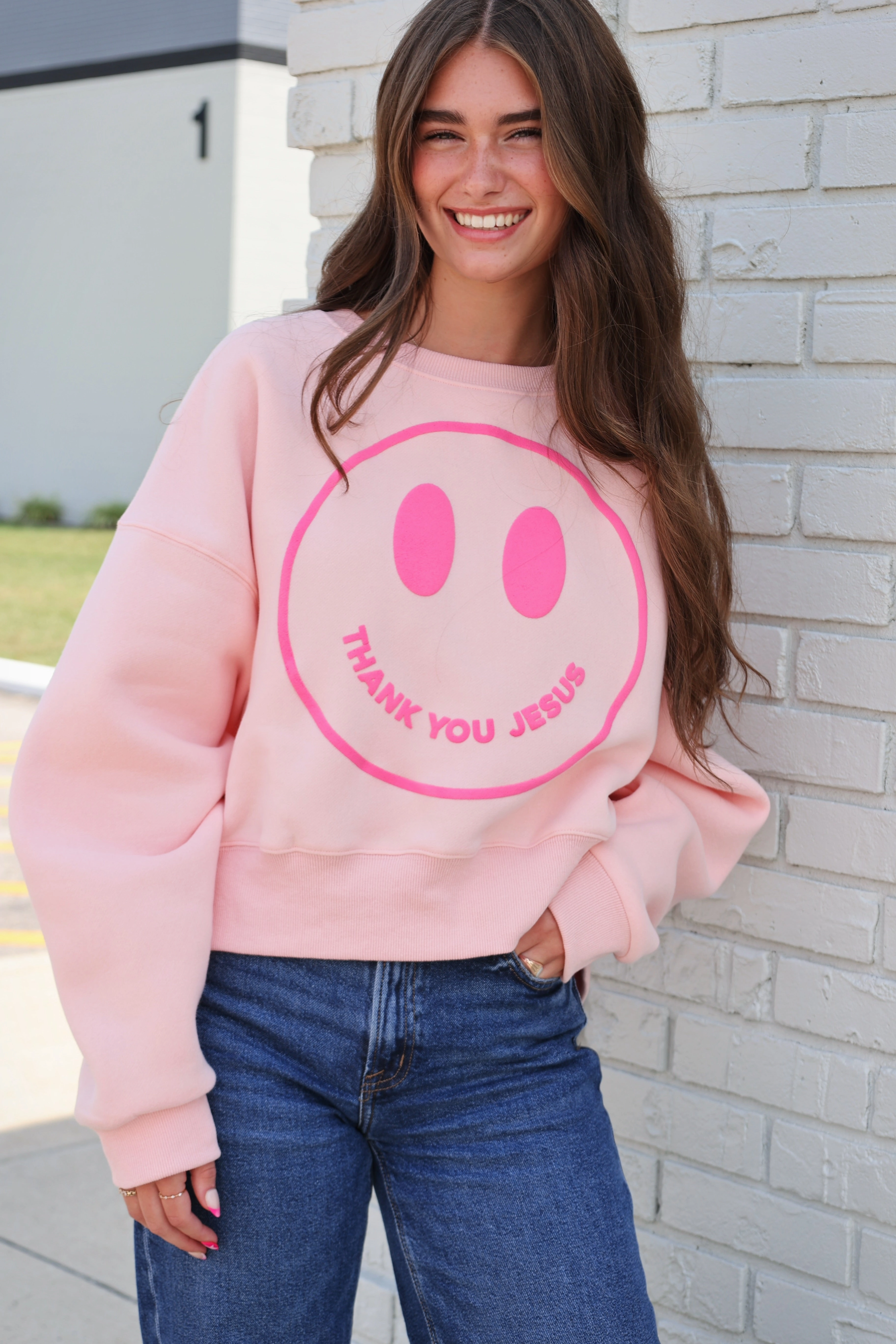 Thank You Jesus Sweatshirt TemperatureRegulating