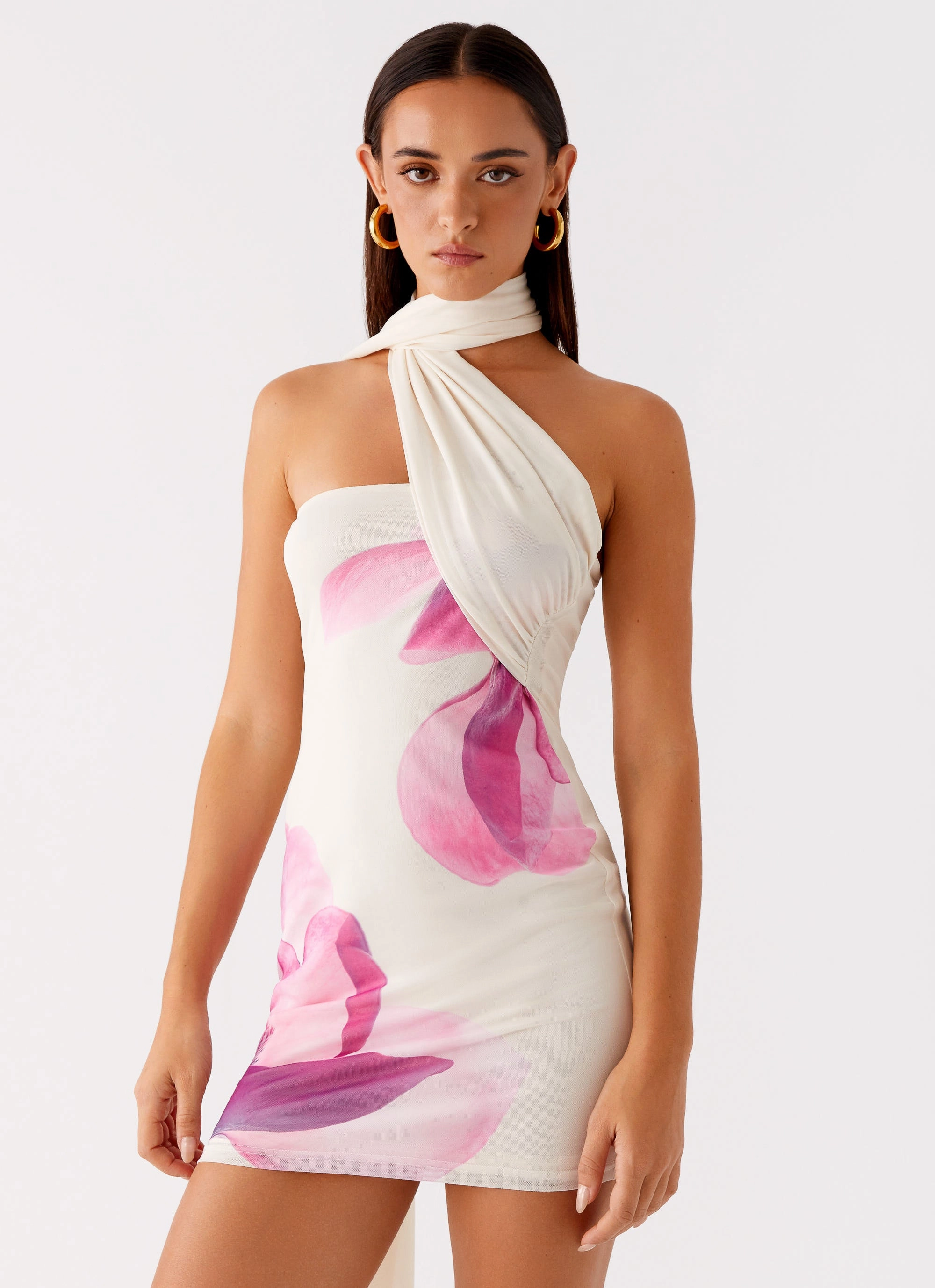 Arcadia Mini Dress - Ivory Smooth Finish