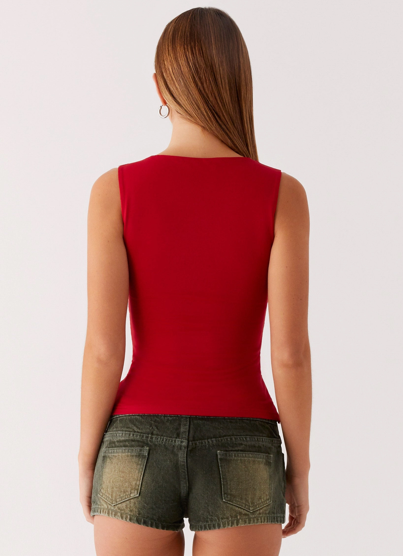 Aria Top - Merlot Red Interlock Knit FlexibleKnit