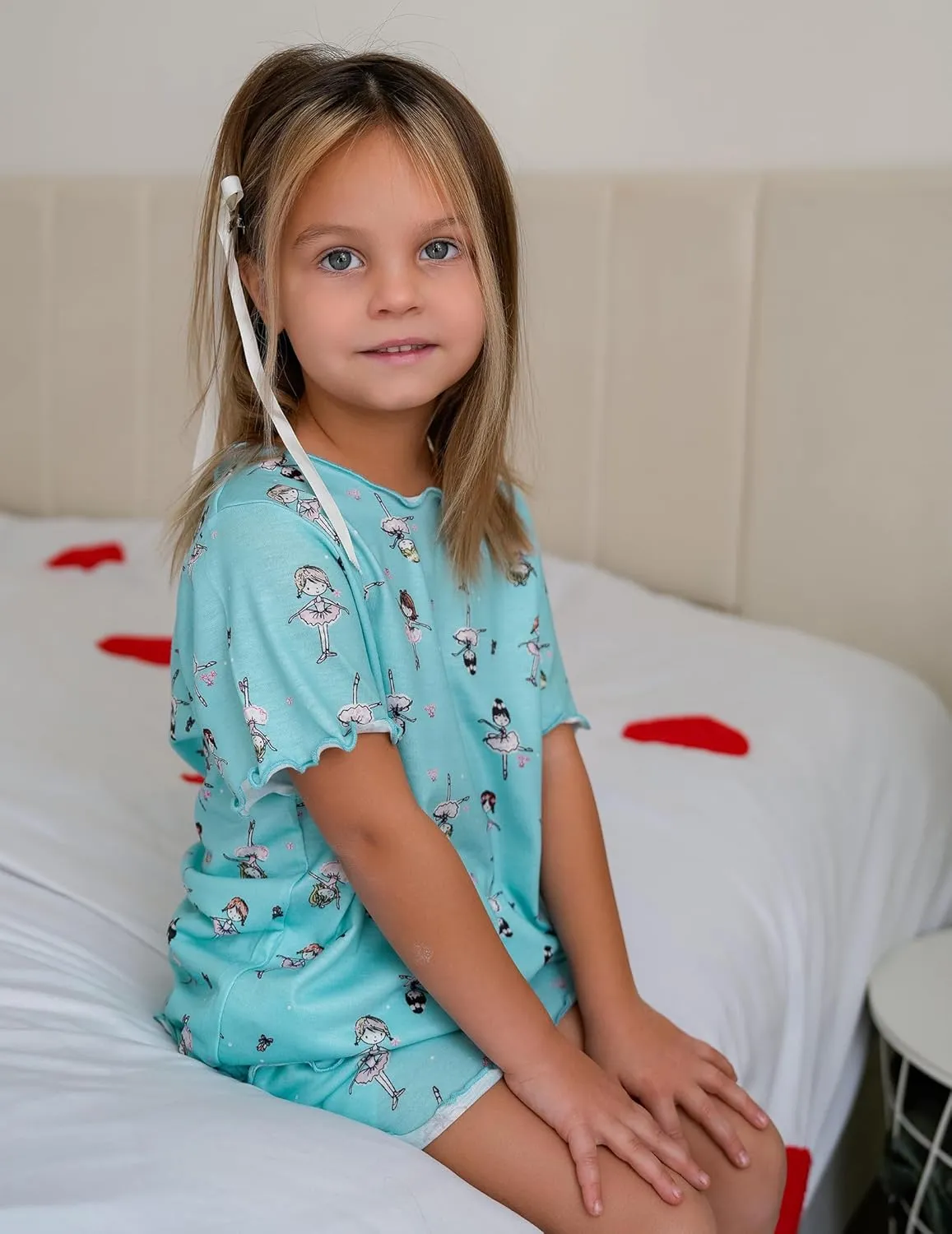 Arshiner Girls Pajama Set Short Sleeve Lounge Set