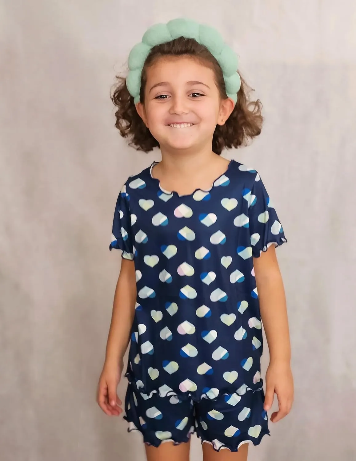 Arshiner Girls Pajama Set Short Sleeve Lounge Set