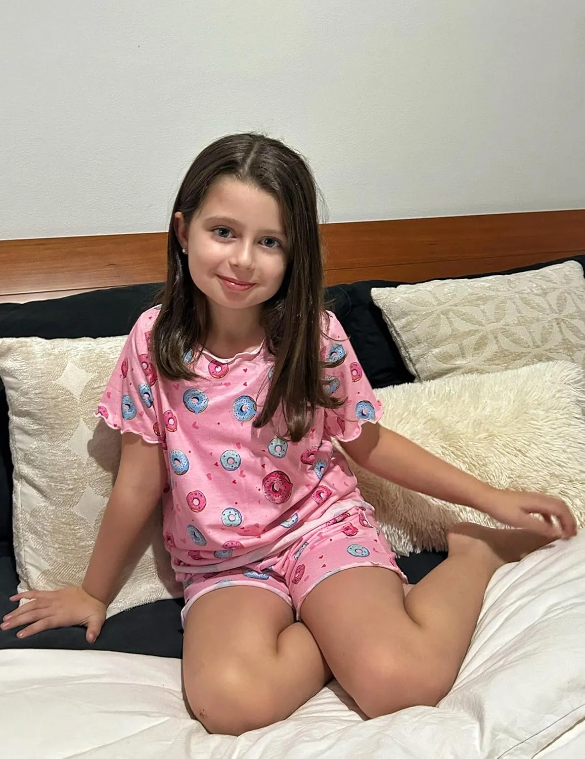 Arshiner Girls Pajama Set Short Sleeve Lounge Set