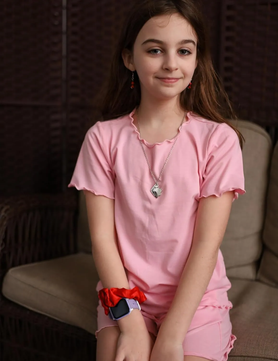 Arshiner Girls Pajama Set Short Sleeve Lounge Set