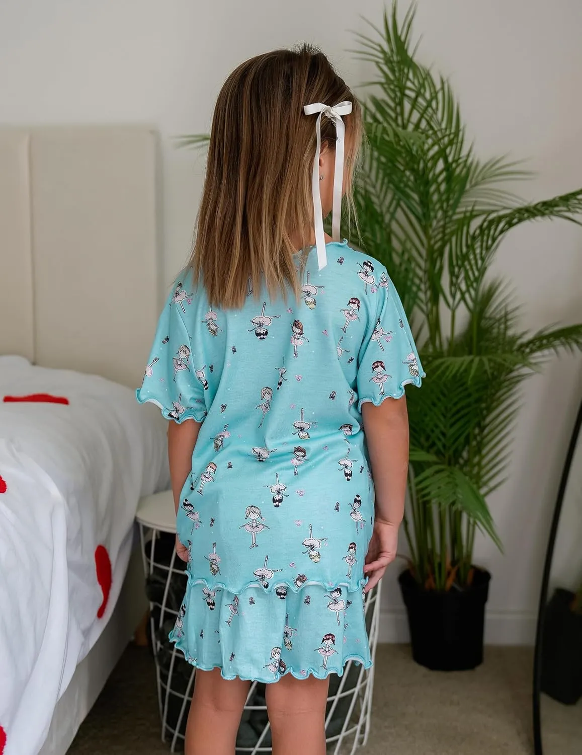 Arshiner Girls Pajama Set Short Sleeve Lounge Set
