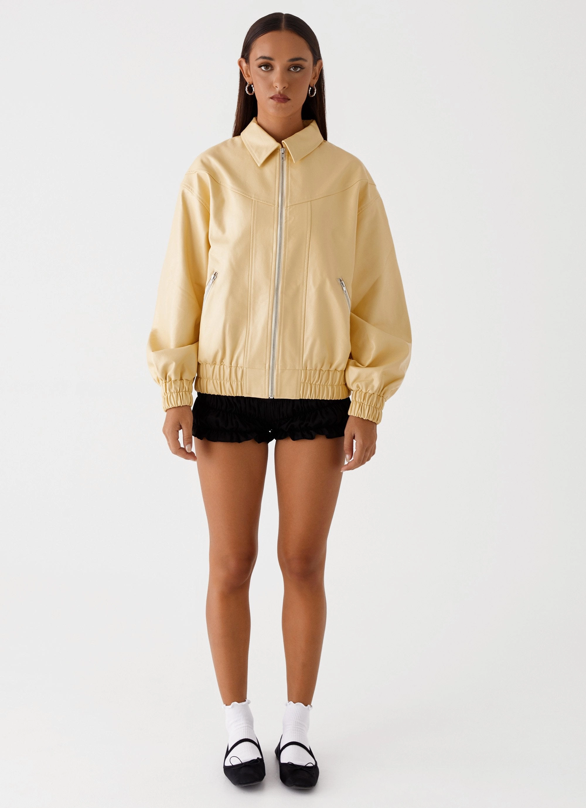 Holland Bomber Jacket - Yellow Breathable Mesh Panels water proof