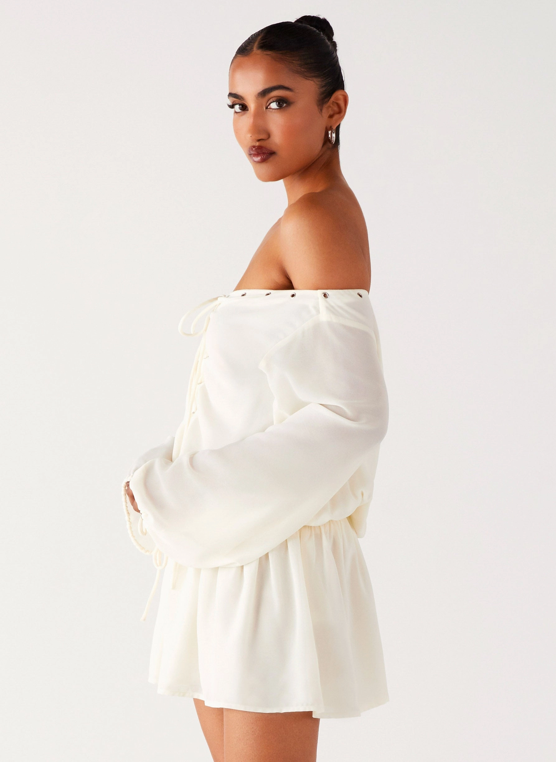 Easy Going Astaria Mini Dress - Ivory