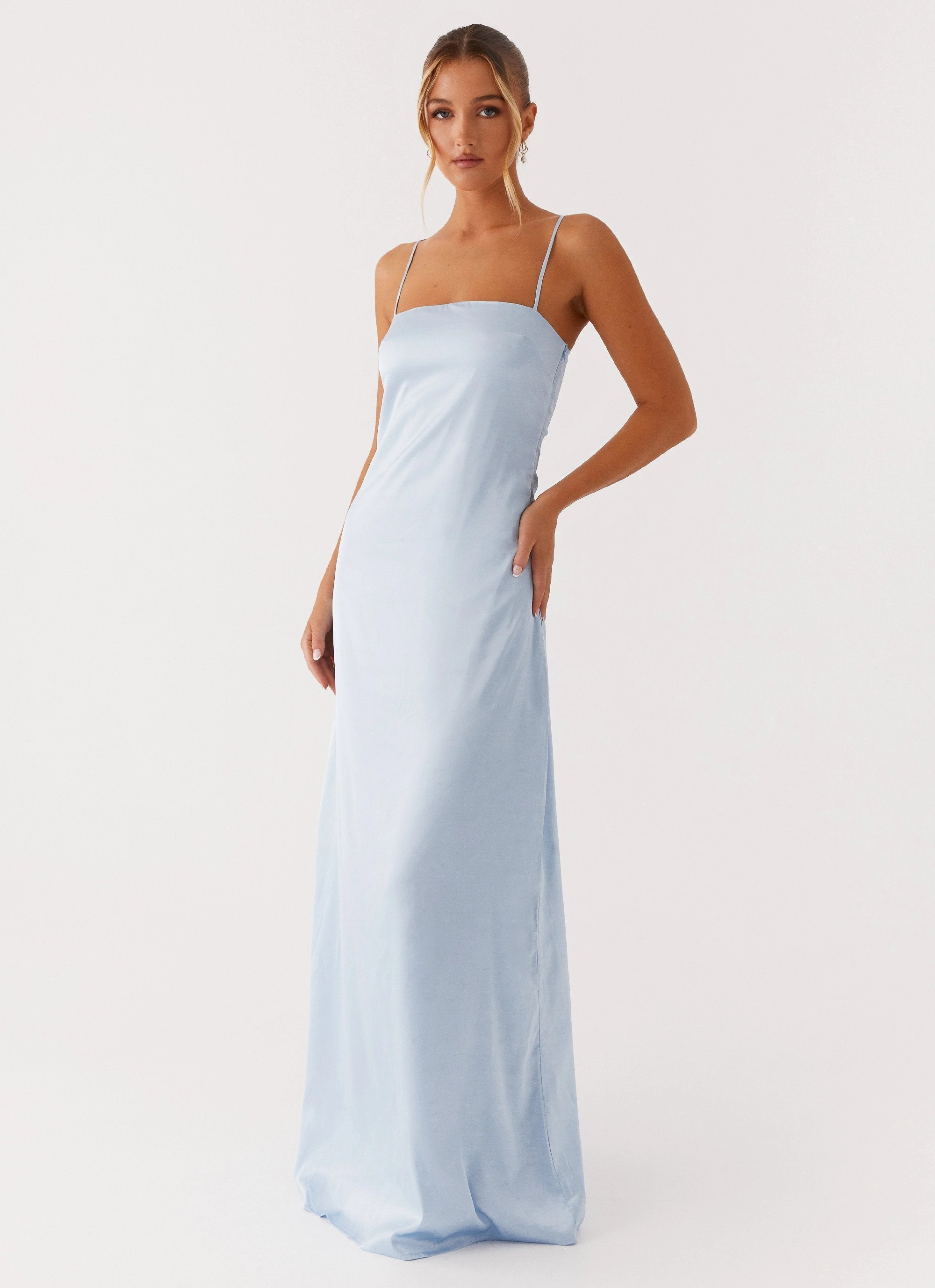 All Fit Style Aster Bloom Maxi Dress - Blue