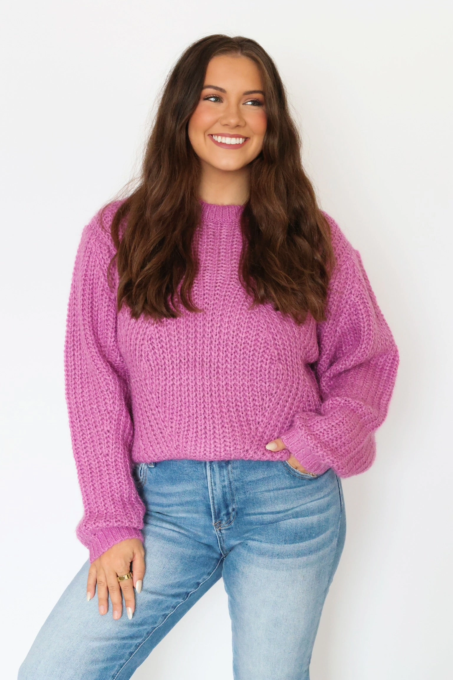 Drop Shoulder Cut Athena Sweater (FINAL SALE)