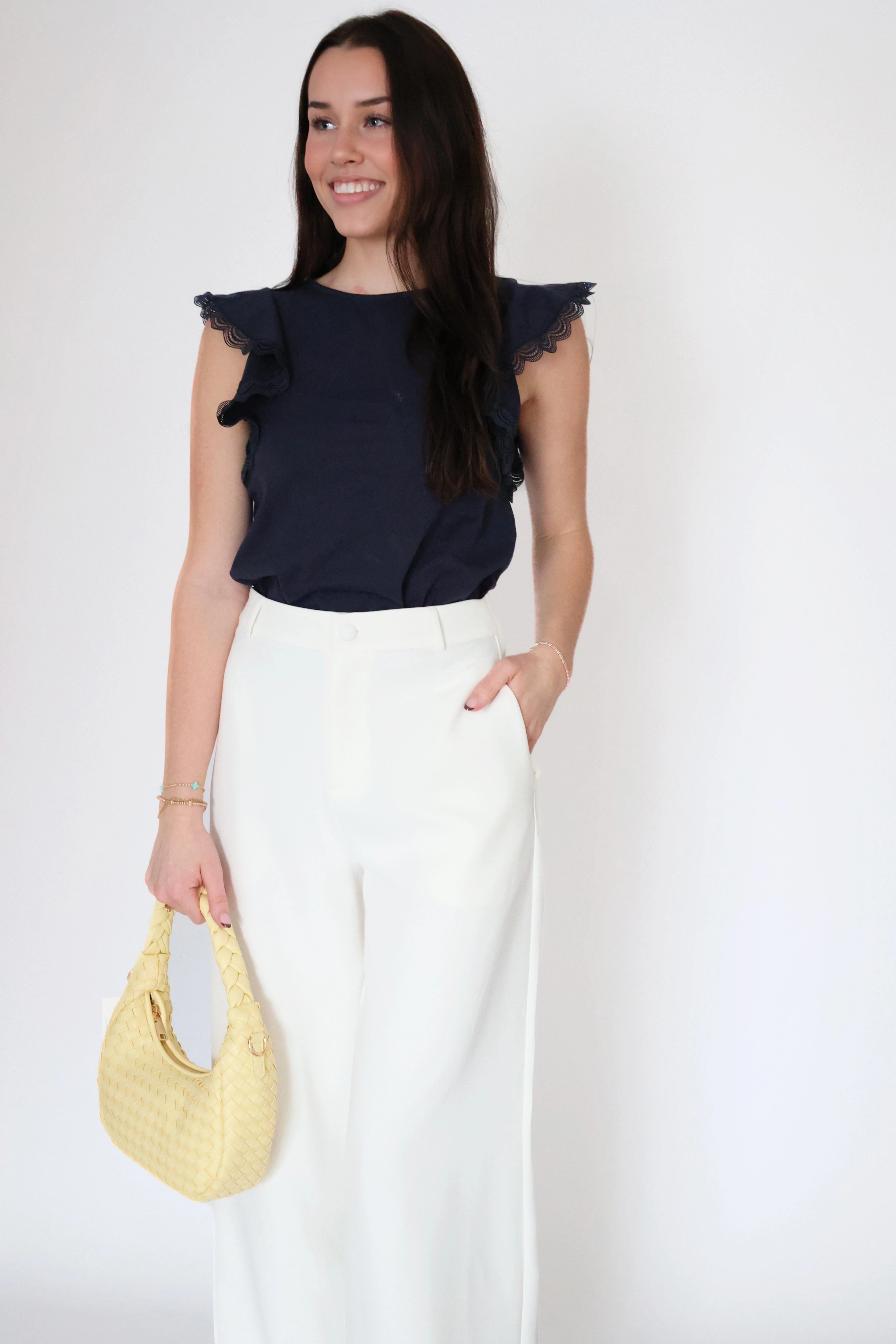 Augusta Lace Tee Subtle Texture Weave LowProfileZipperSystem