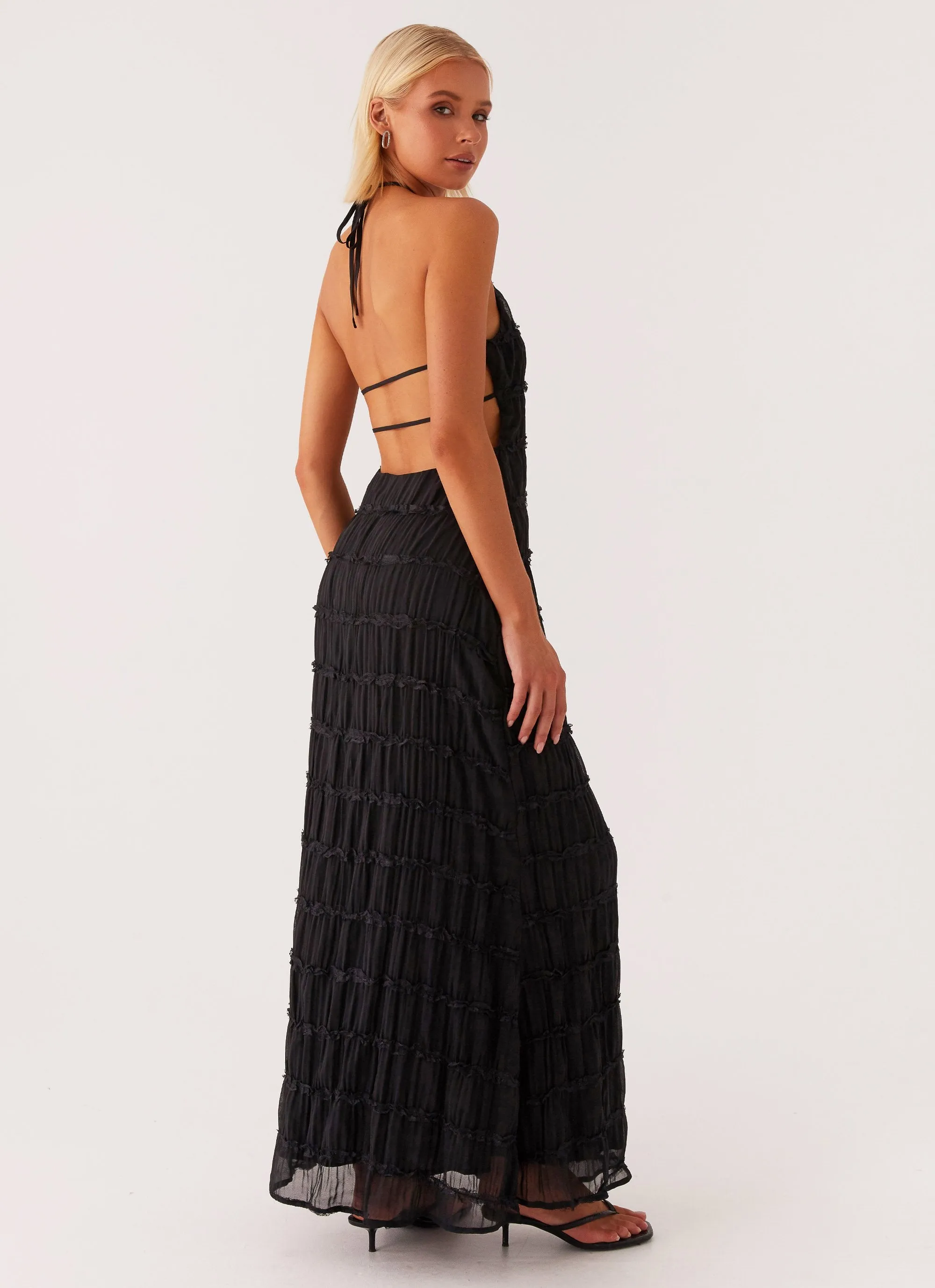 Subtle patterns Casual Sophistication Aullie Maxi Dress - Black