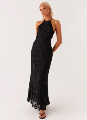 Classic Color Aullie Maxi Dress - Black