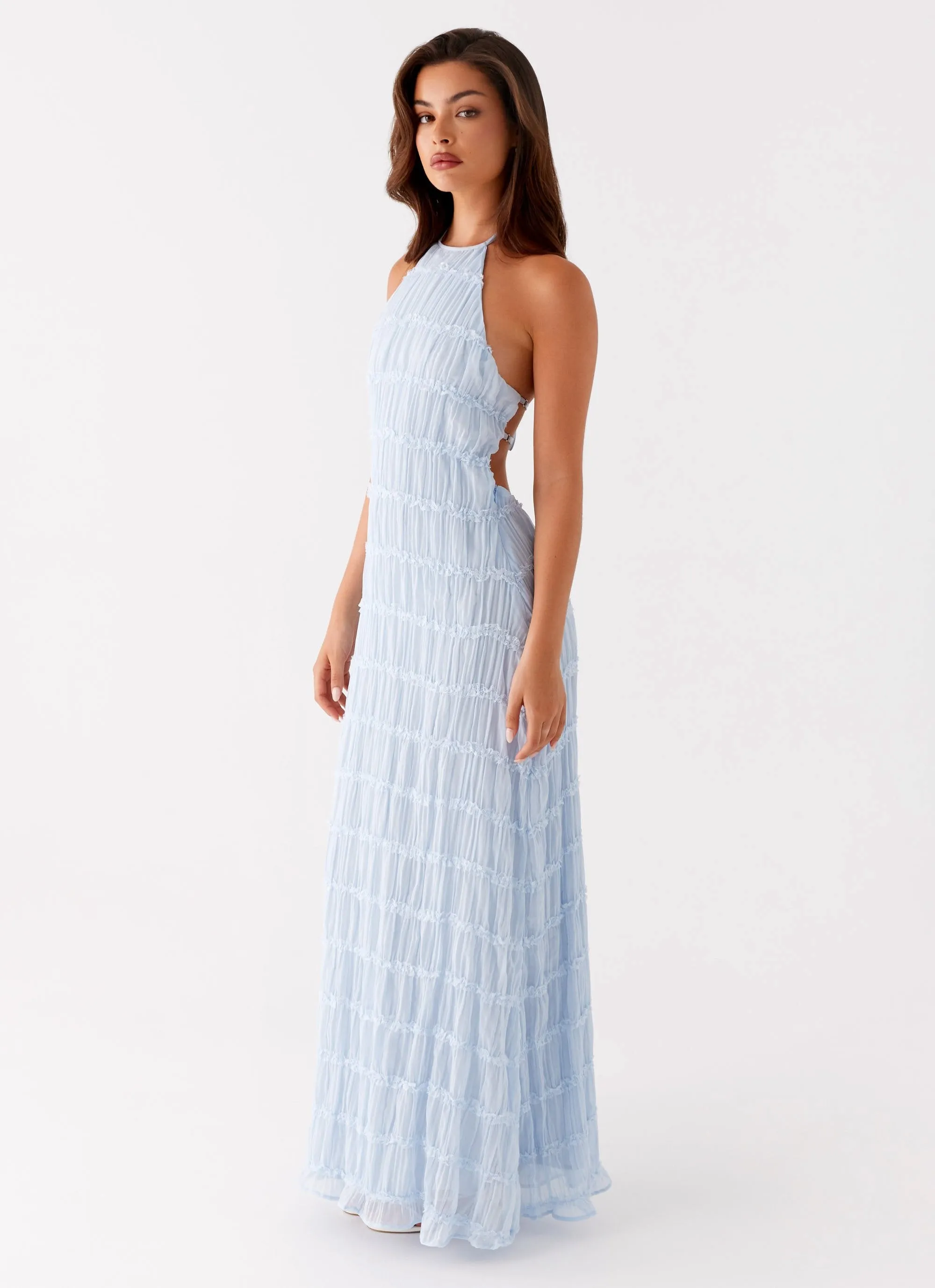 Aullie Maxi Dress - Blue Tailored Cut