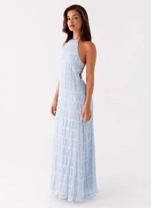 Aullie Maxi Dress - Blue Tailored Cut