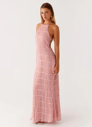 Aullie Maxi Dress - Pink Minimalist Style