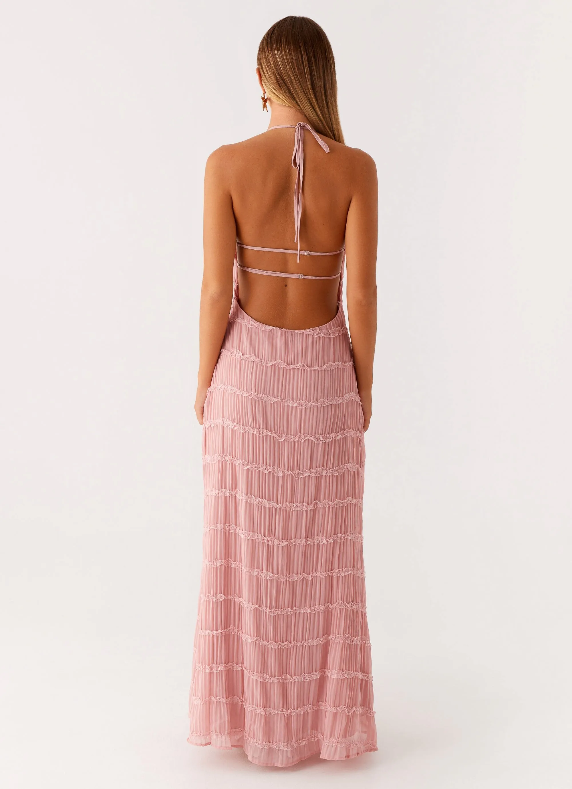 Aullie Maxi Dress - Pink Night Out Beach Ready