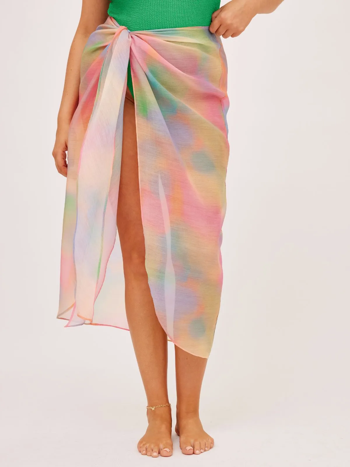 High Shine City Ready Aurelia Sheer Beach Sarong / Pastel Ombre