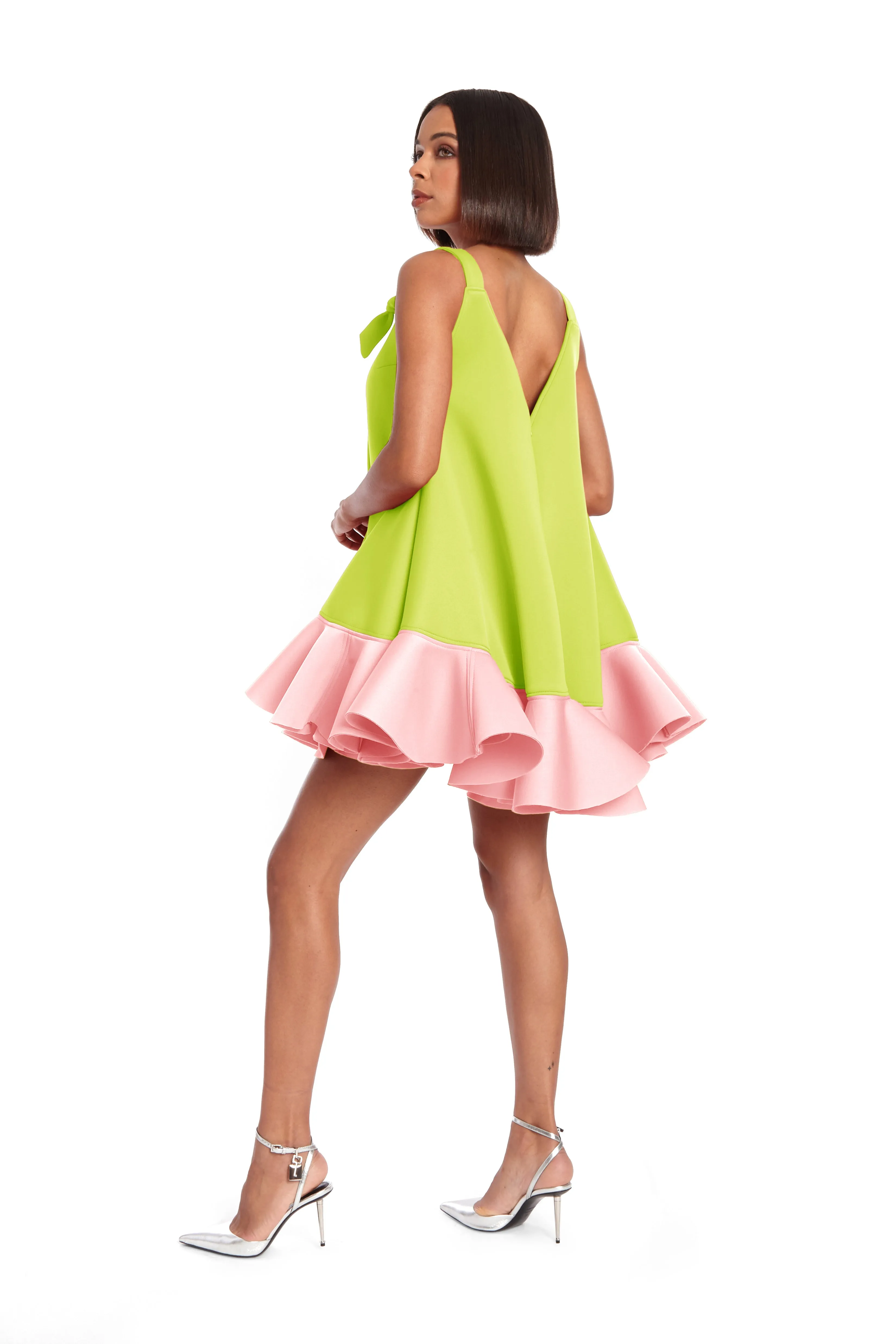 Ava Dress Crystal Rose Side Ruching All-Purpose Wear