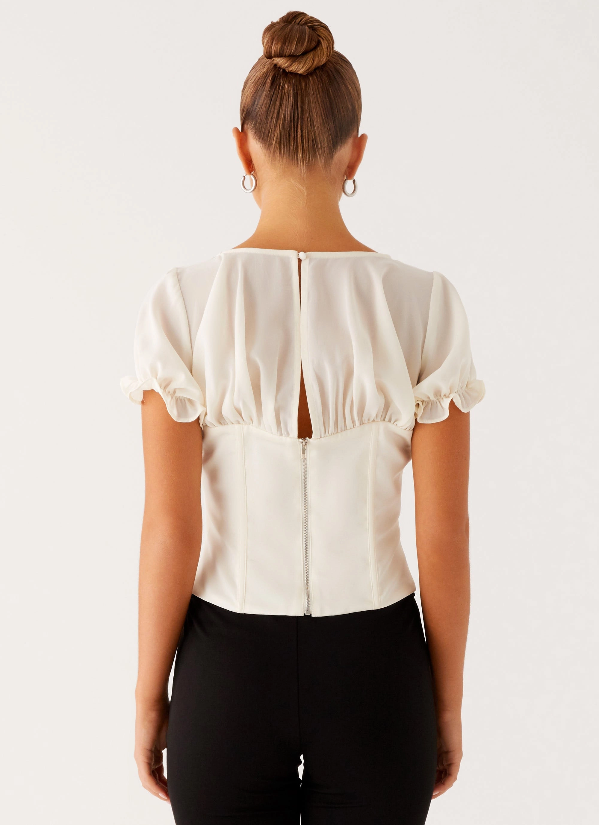 Avalee Top - Ivory Reverseble Design