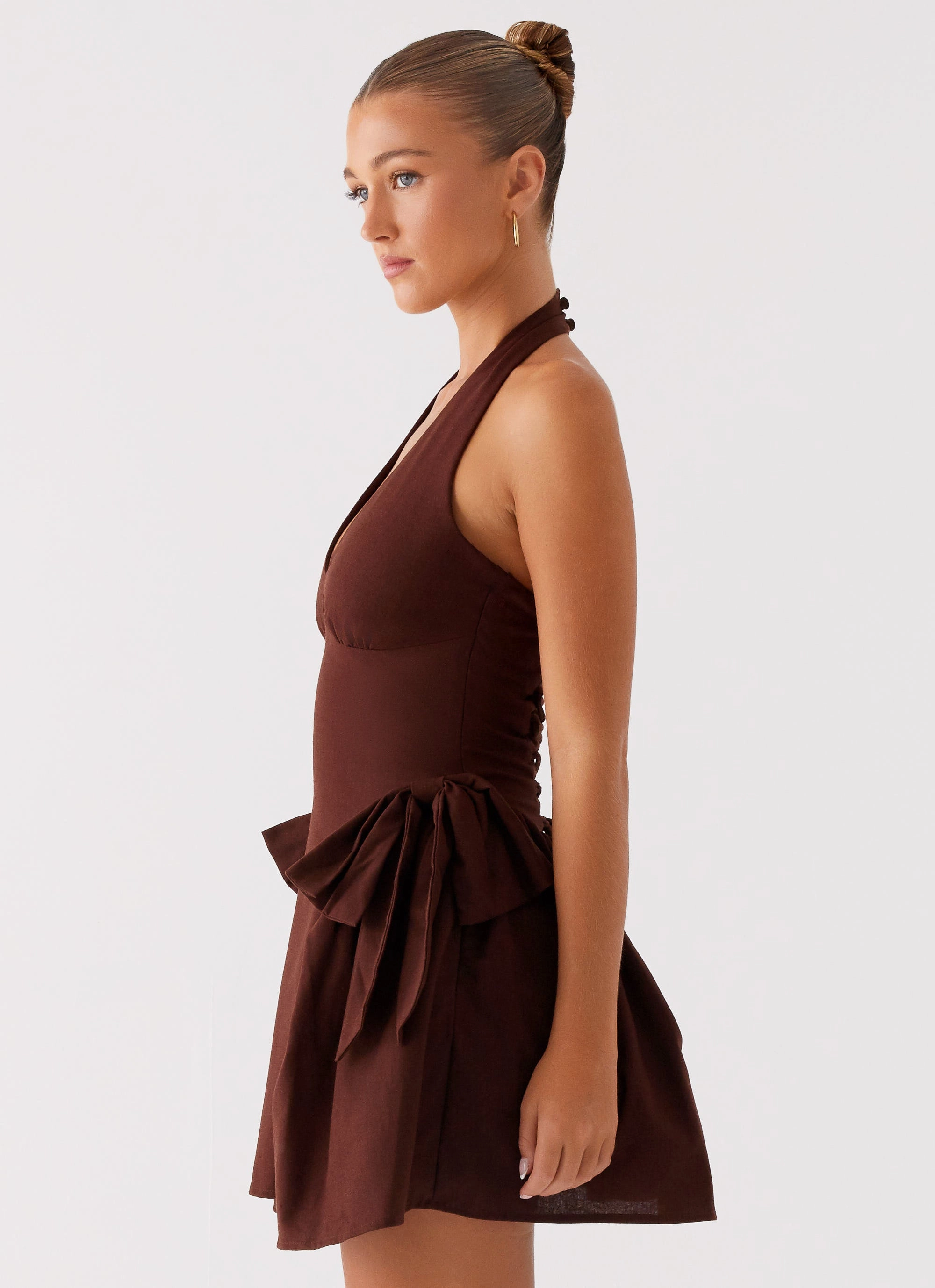 Avalo Mini Dress - Chocolate Cool Touch