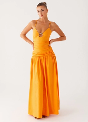 Flattering Layer Layered Style Avani Maxi Dress - Orange