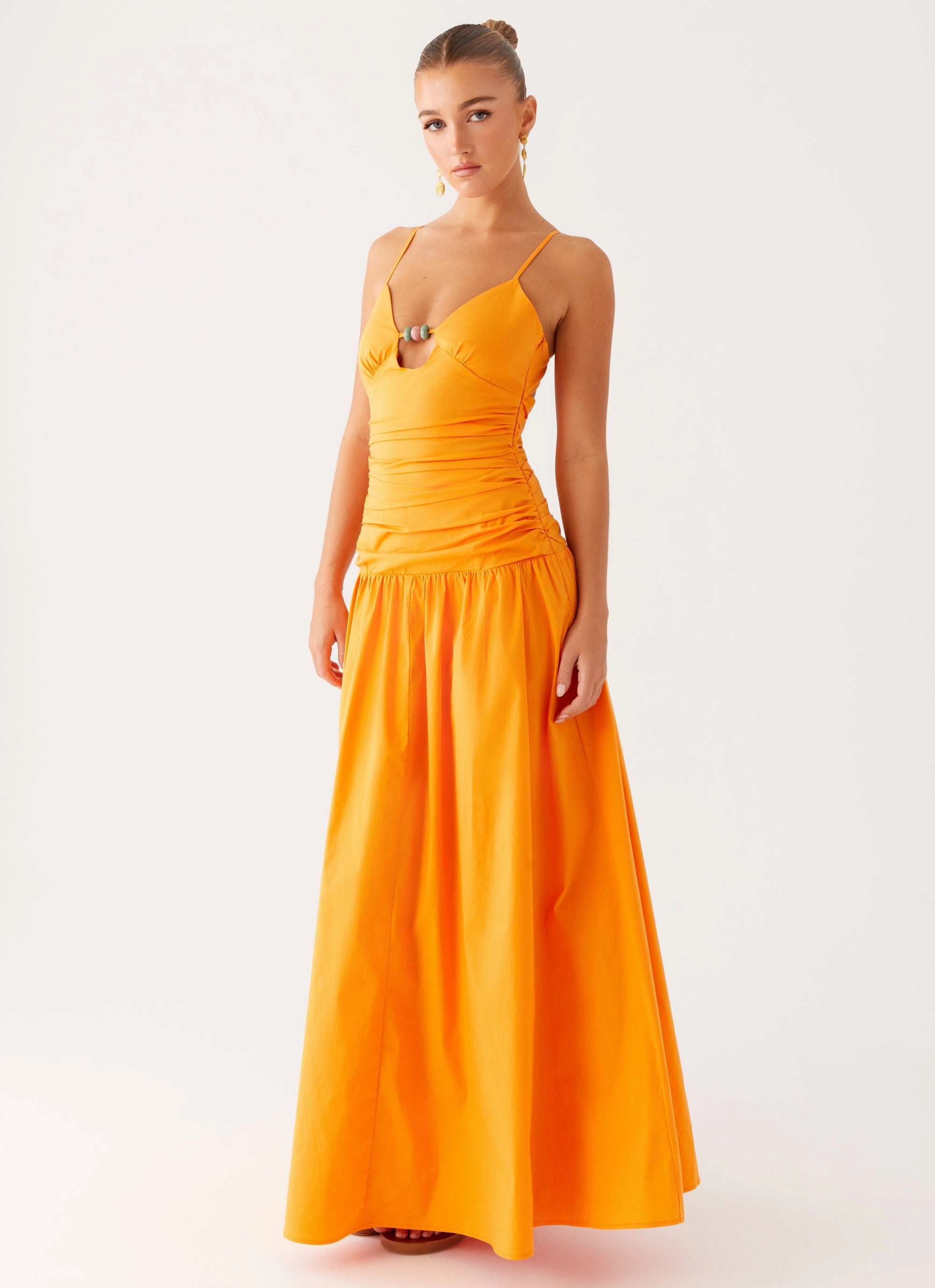 Avani Maxi Dress - Orange Perfect Cut Street Motion