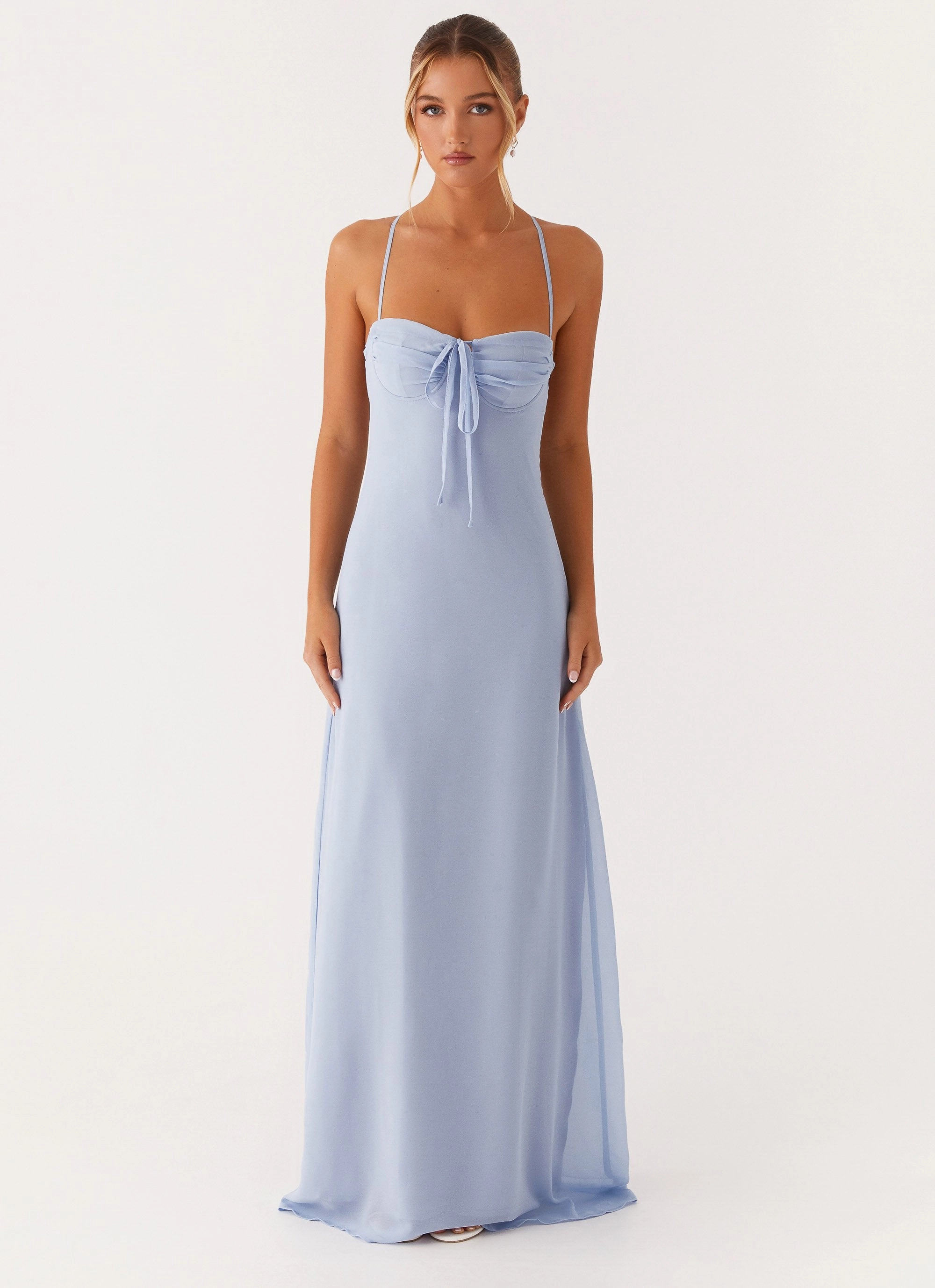 Gender Free Aveline Bustier Maxi Dress - Blue