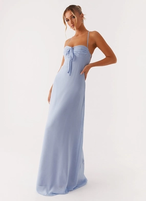 Aveline Bustier Maxi Dress - Blue Elevated Basic Aveline Bustier Maxi Dress - Blue Sunset Glow Ready Glow