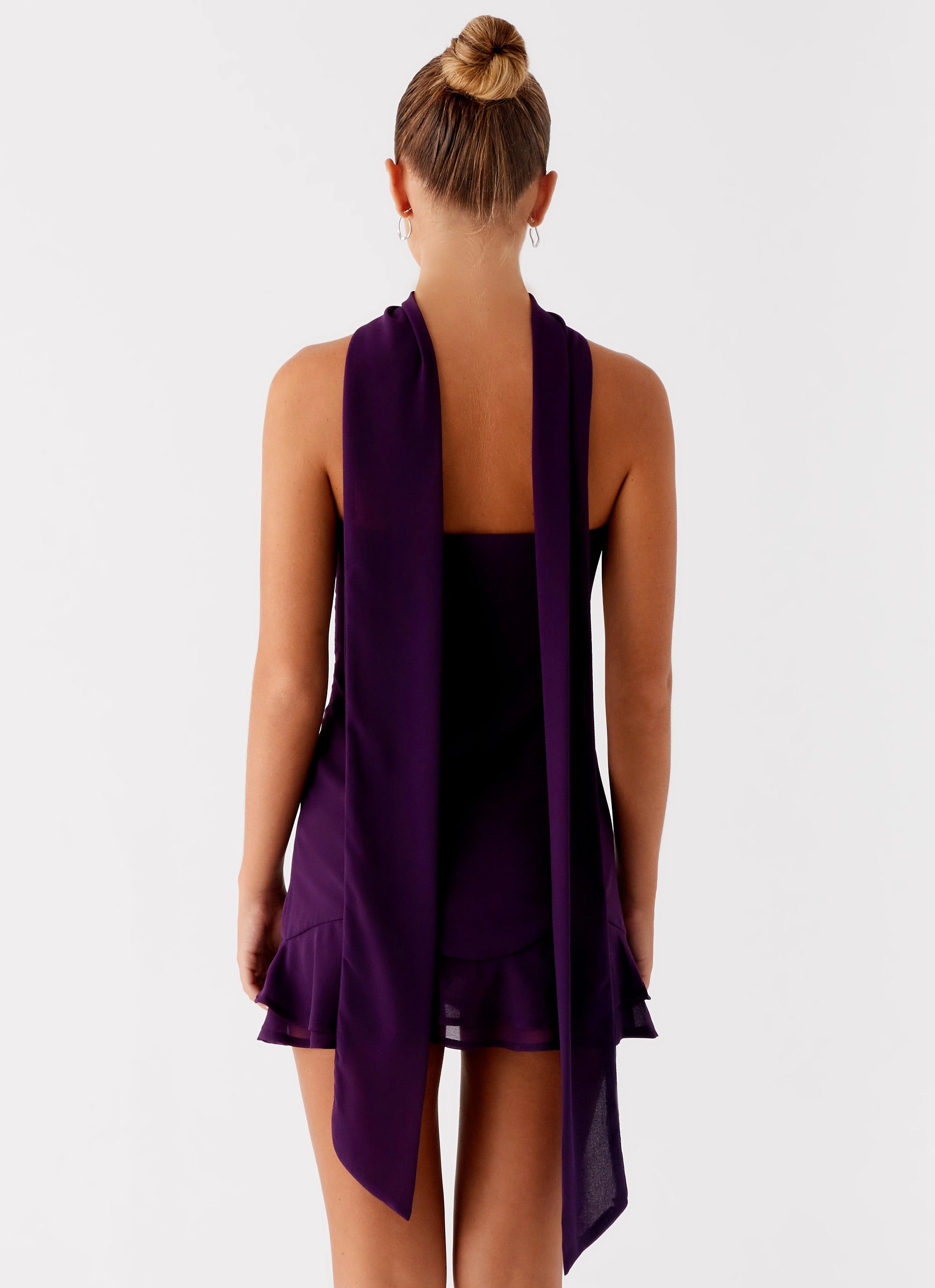 Avenue Mini Dress - Plum Flawless Waistband