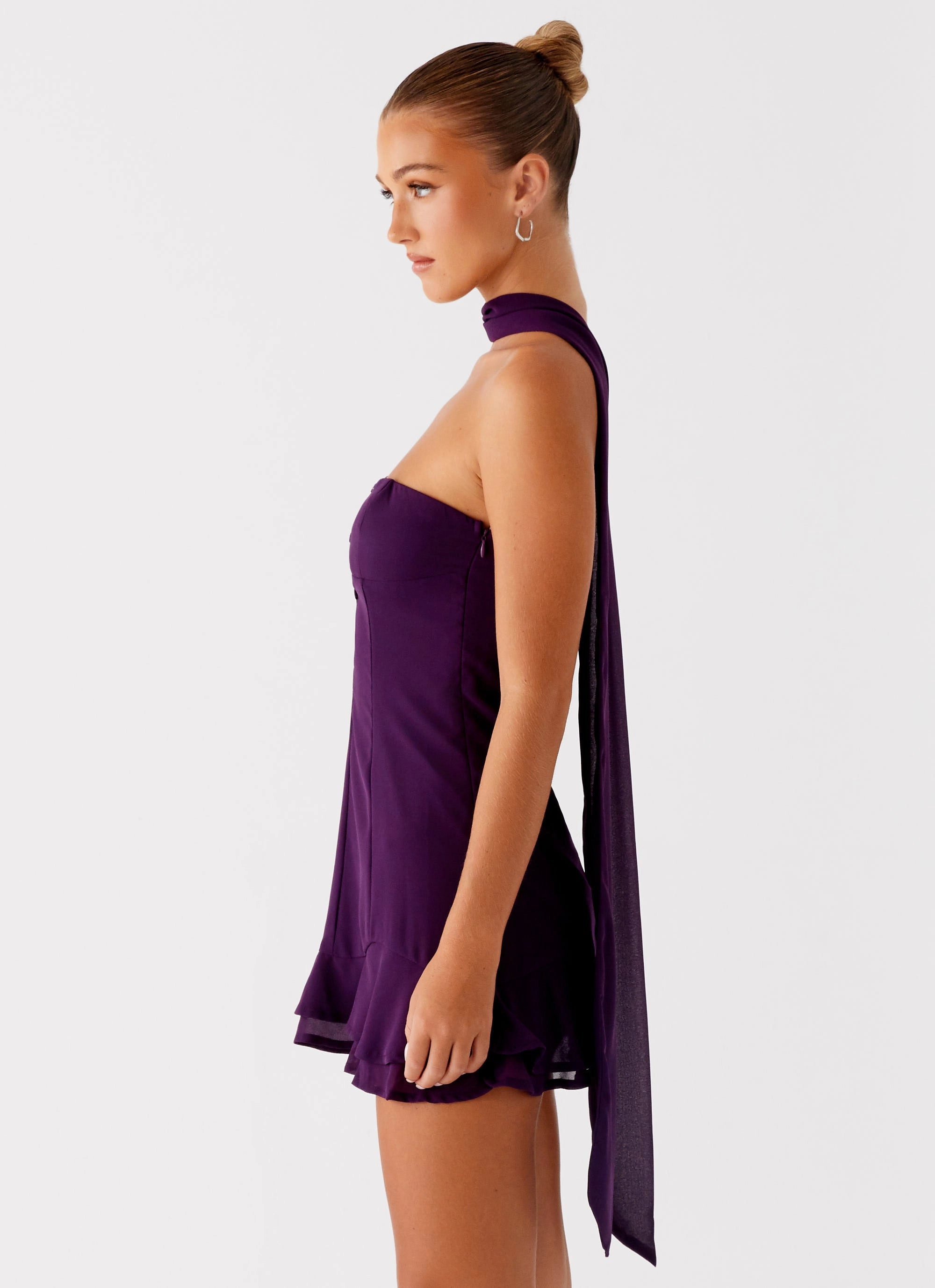 Avenue Mini Dress - Plum Knit Cool Pure Shape