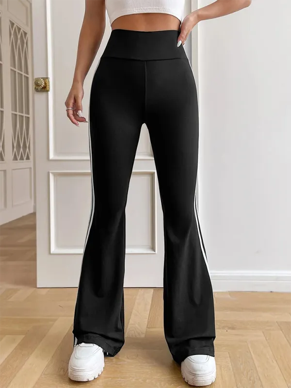 Averie Women's High Waist Drape Wide Leg Straight Bootcut Trousers Casual Pants