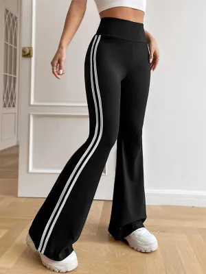Averie Women's High Waist Drape Wide Leg Straight Bootcut Trousers Casual Pants