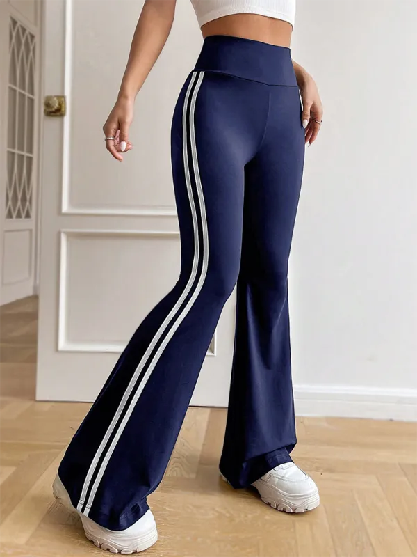 Averie Women's High Waist Drape Wide Leg Straight Bootcut Trousers Casual Pants