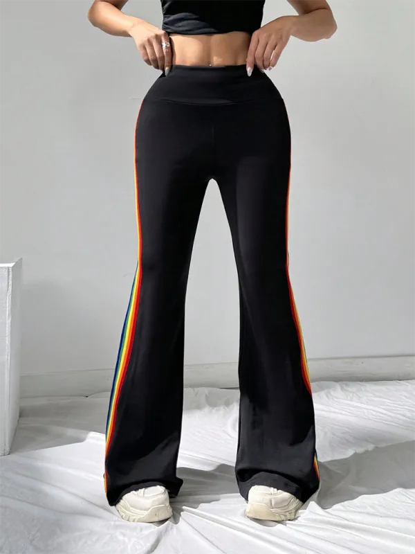 Averie Women's High Waist Drape Wide Leg Straight Bootcut Trousers Casual Pants