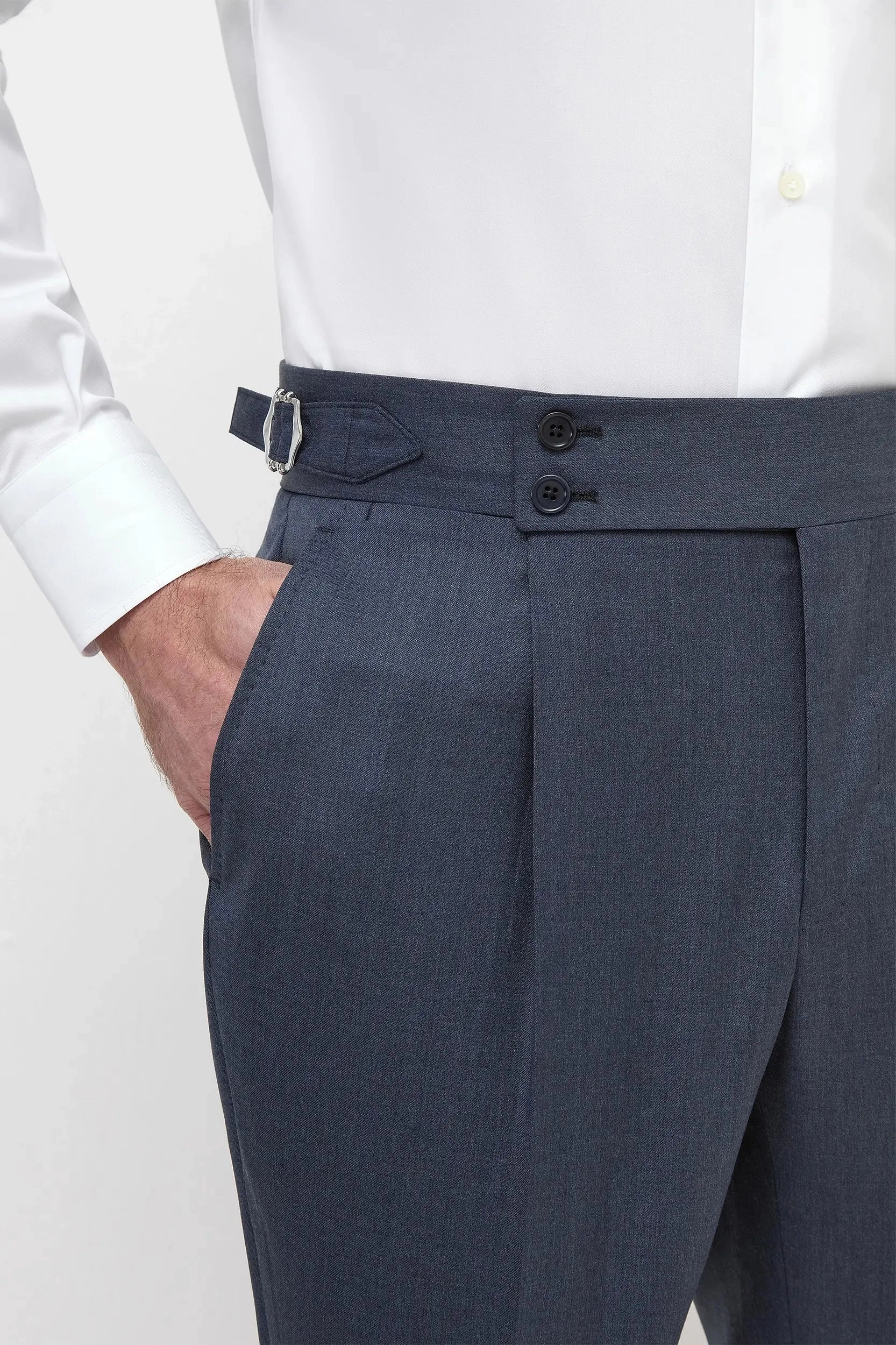 Avio blue Soragna trousers - Made in Italy
