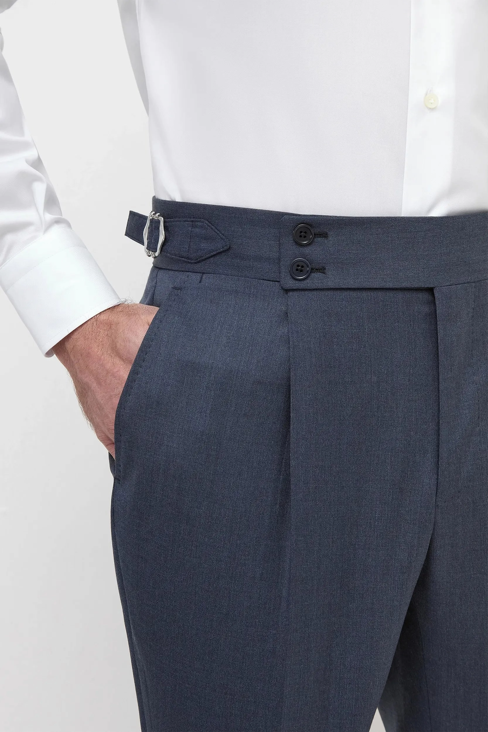 Avio blue Soragna trousers - Made in Italy
