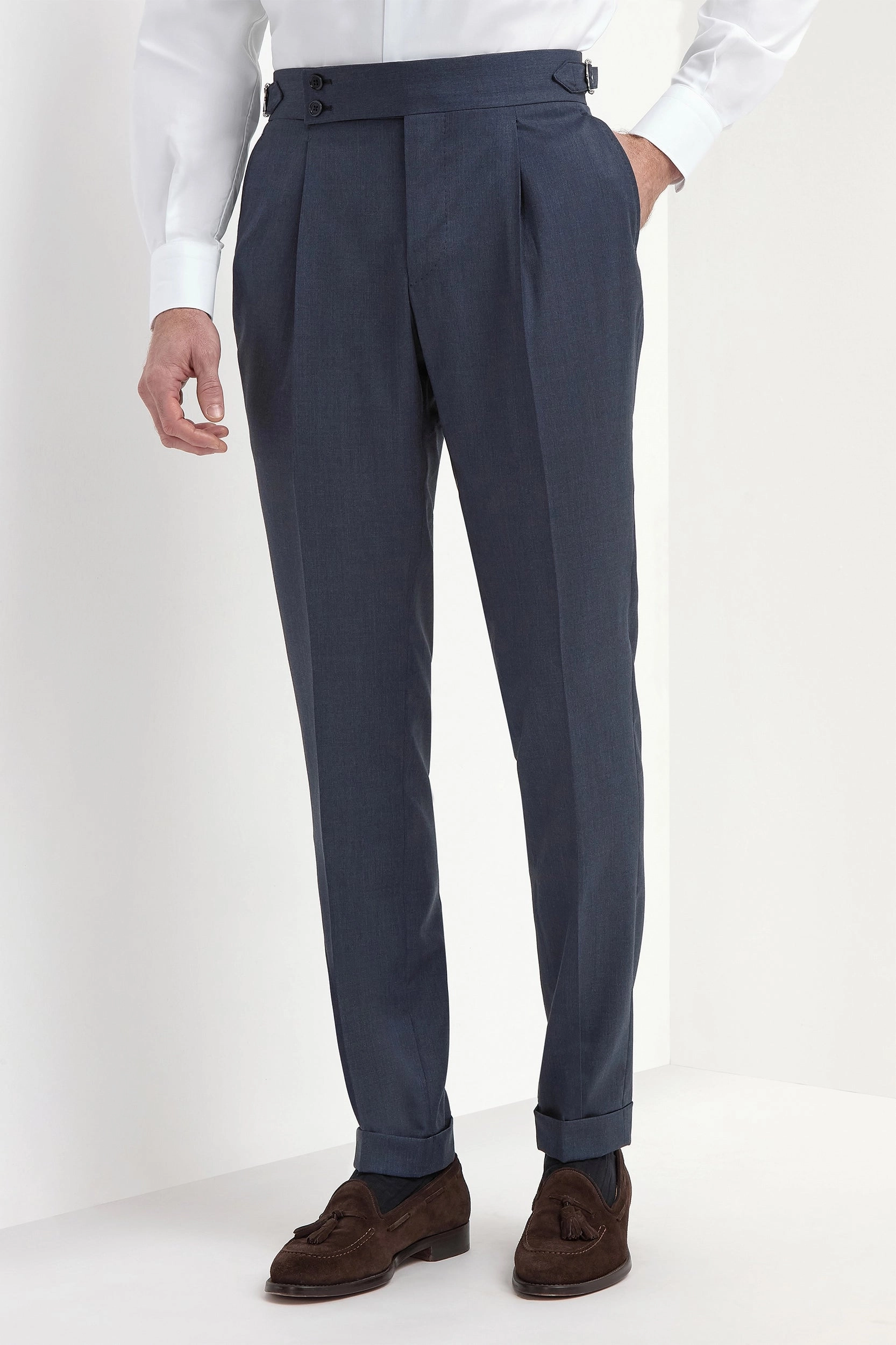 Avio blue Soragna trousers - Made in Italy