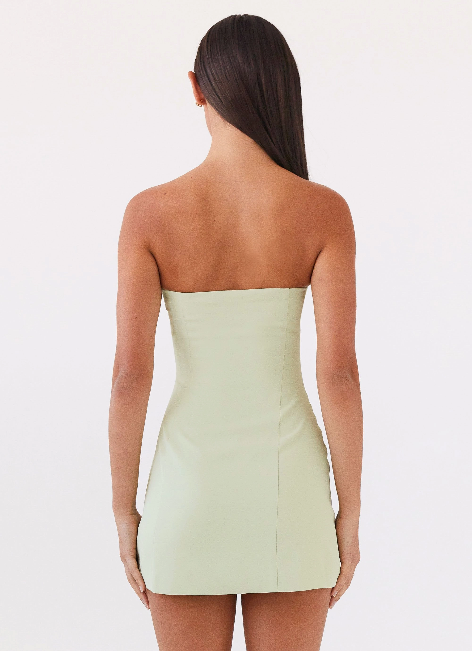 Ayanna Strapless Mini Dress - Green Zest Boho Mood Perfect Waist