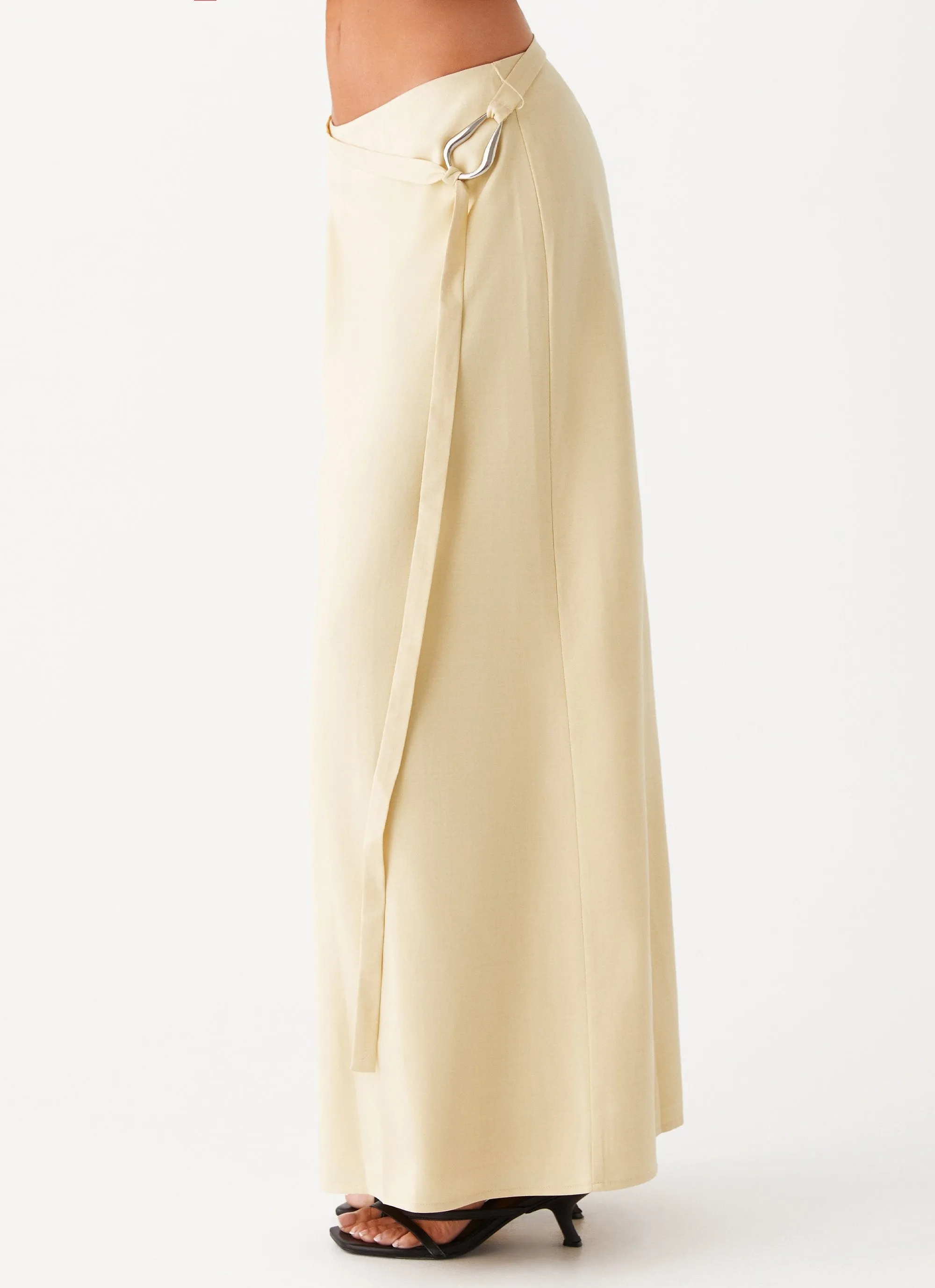 Azura Maxi Skirt - Yellow Side Slit