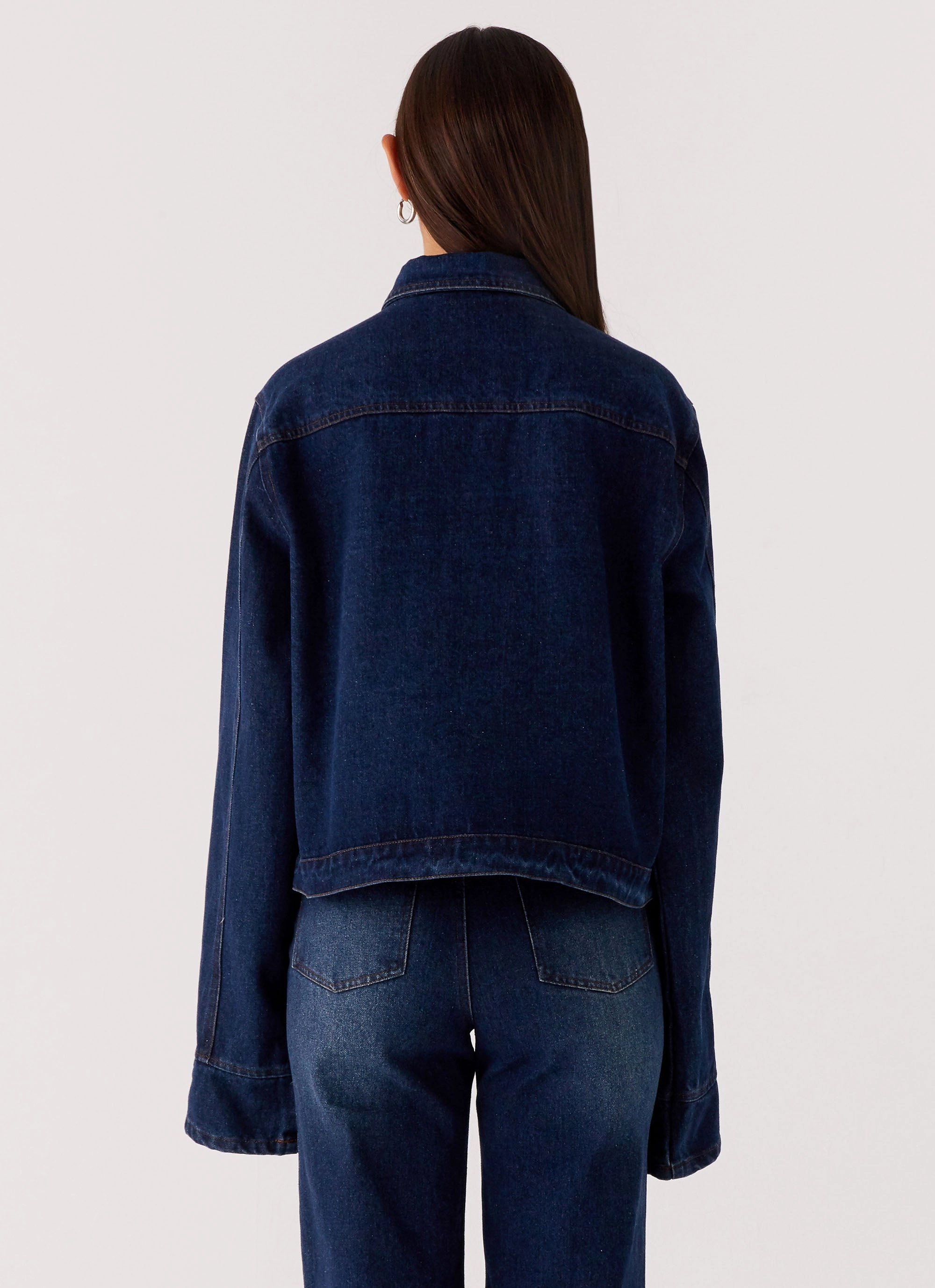 Ripstop Technology Oversized style Back Again Oversized Denim Jacket - Vintage Blue