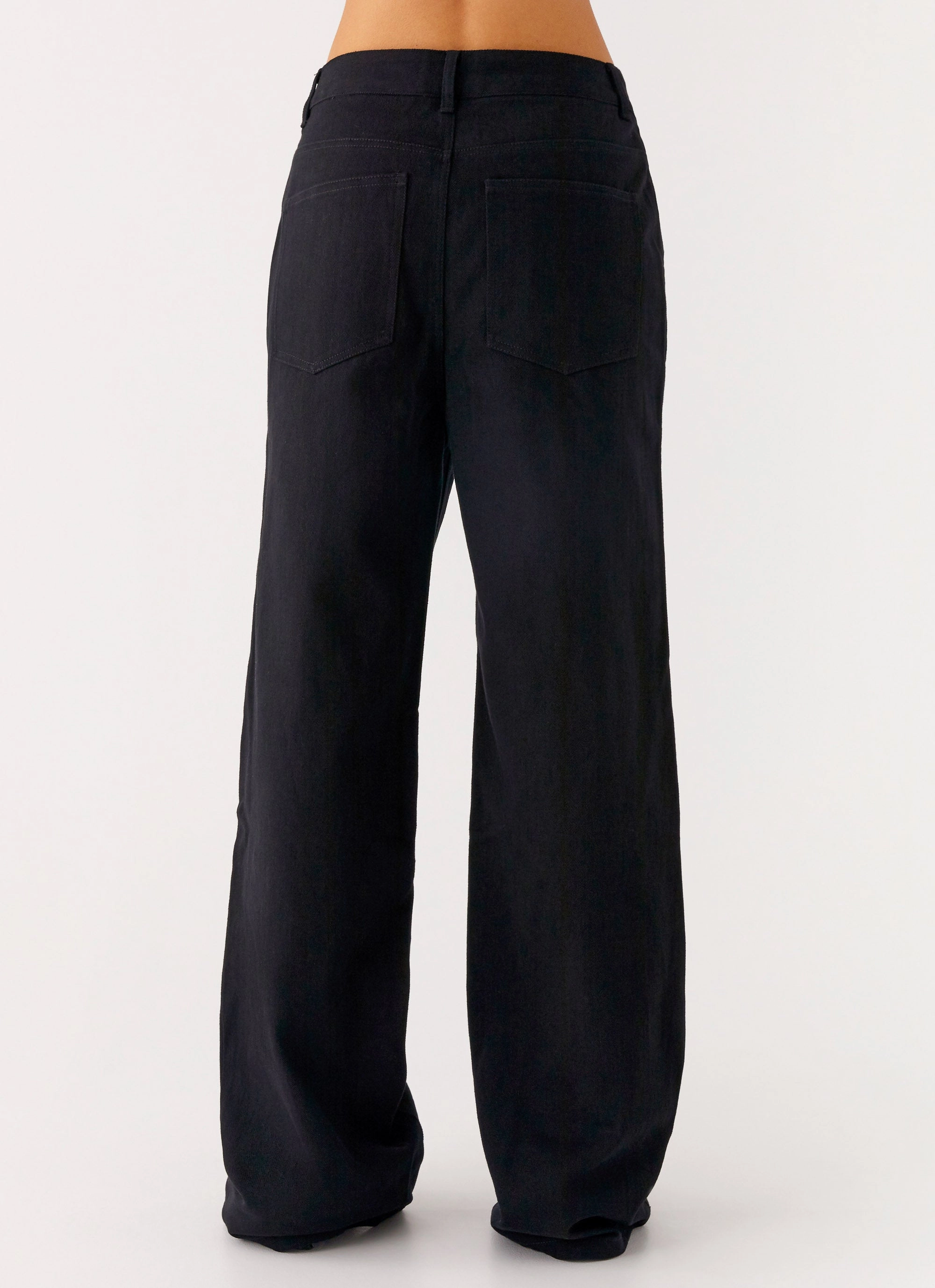 Wardrobe Choice Back Again Straight Leg Denim Jeans - Black
