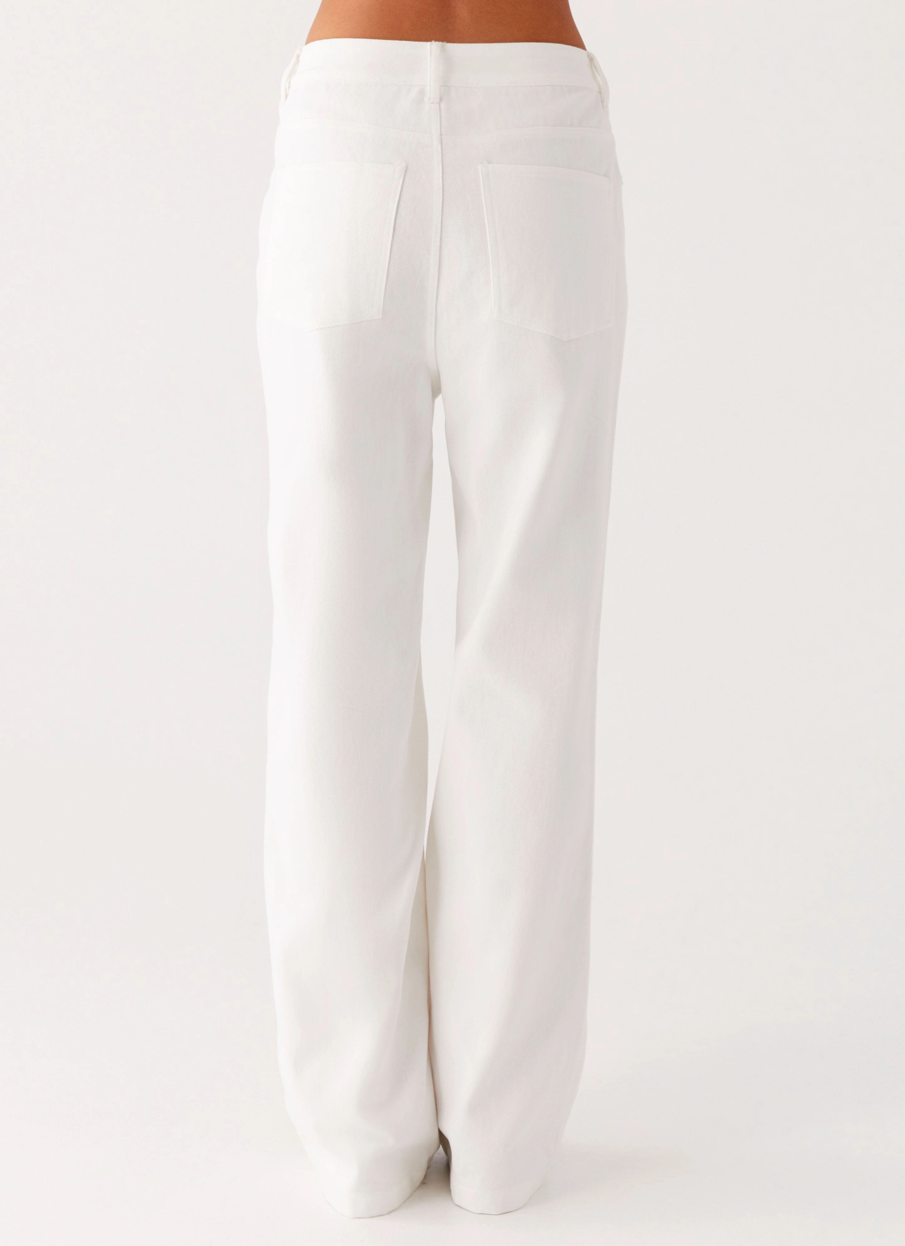 Back Again Straight Leg Denim Jeans - White Core Layer