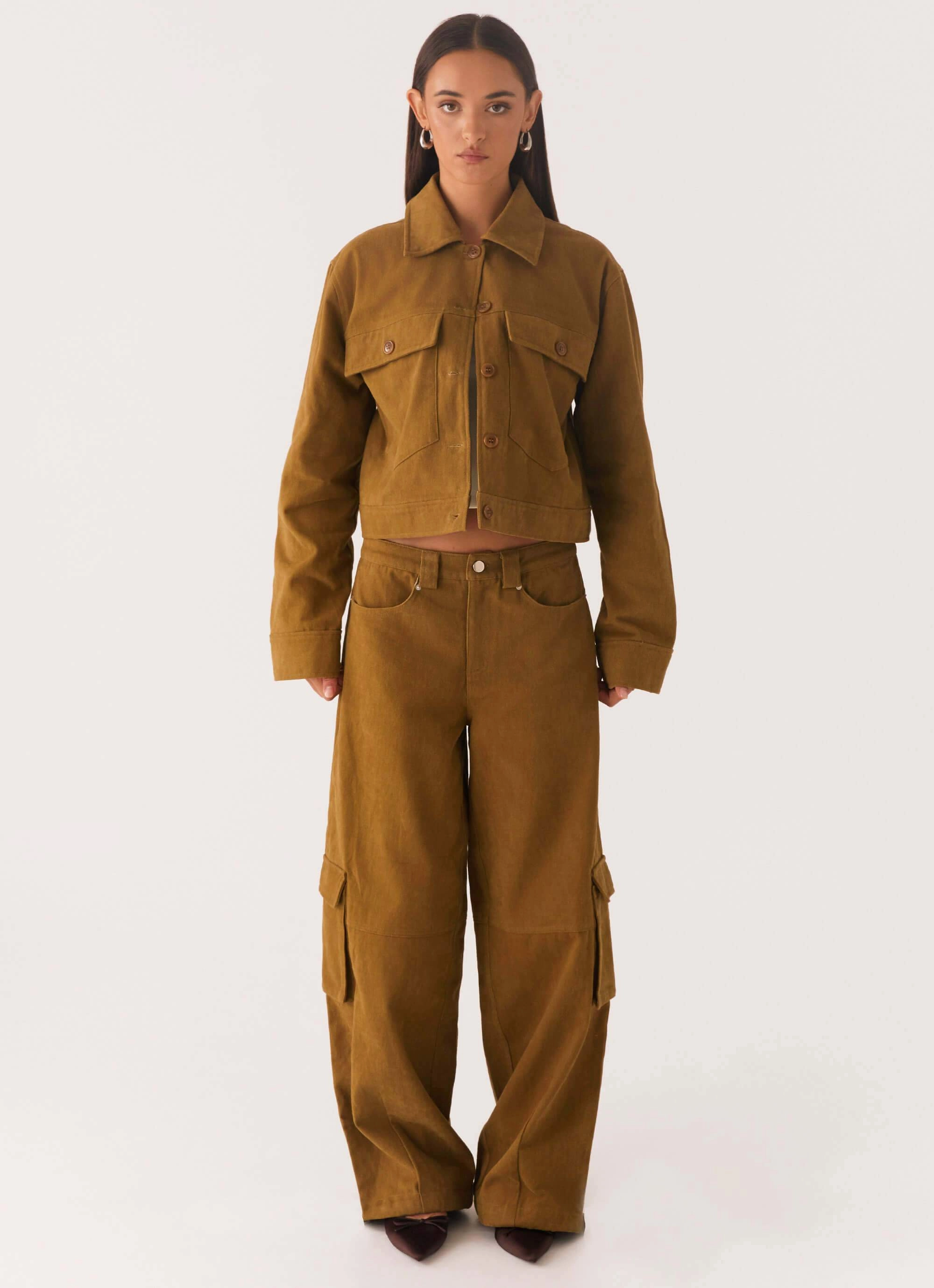 Back In Time Cargo Pant - Brown Weekend Ready