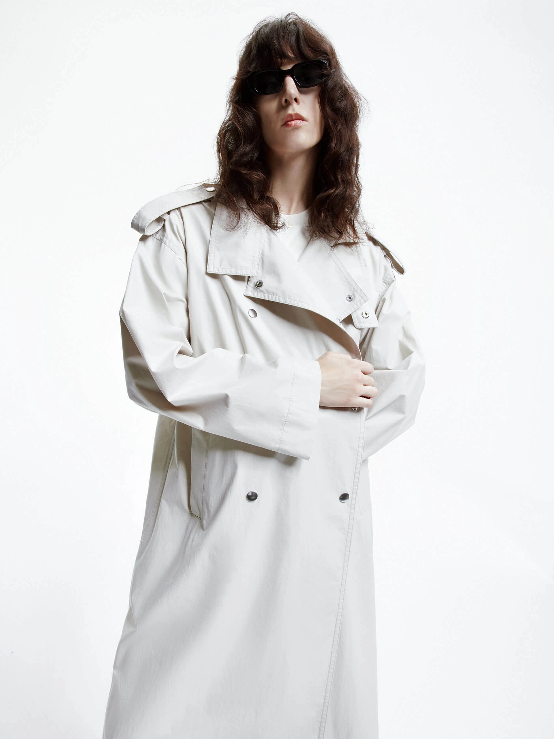 Back Slit Trench Coat