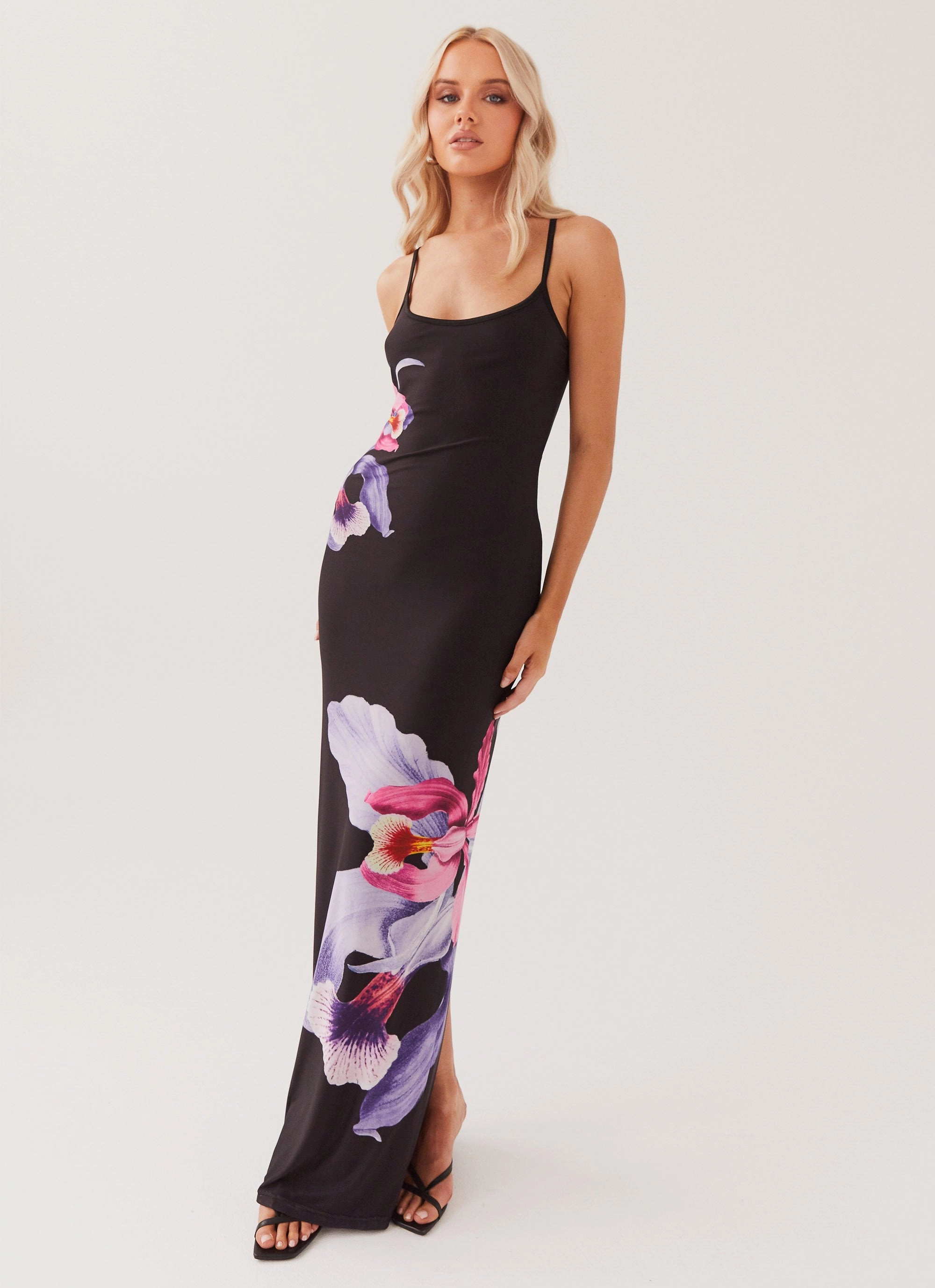 Bad News Mesh Maxi Dress - Black Tulip Dreamy Flow