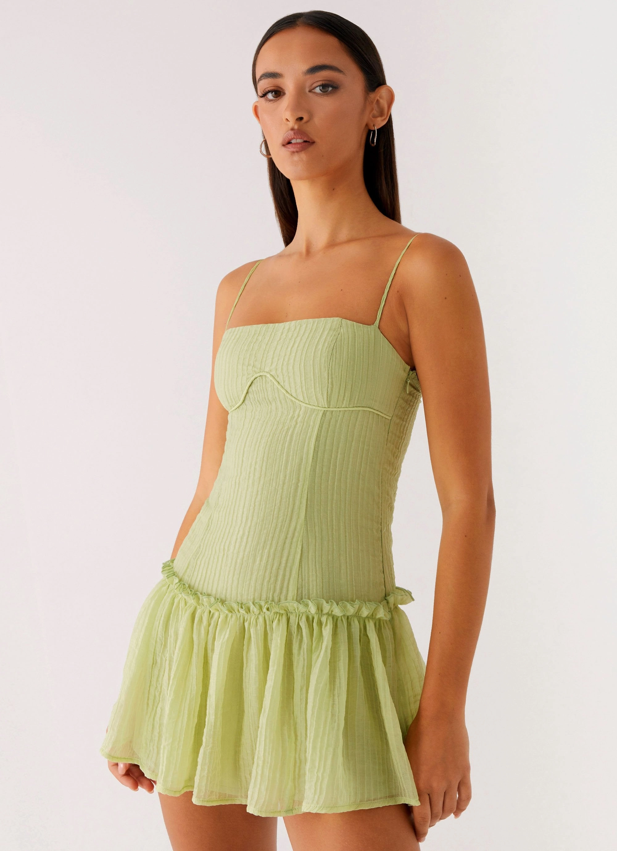 Brunch Fit Polished Motion Bambini Mini Dress - Green