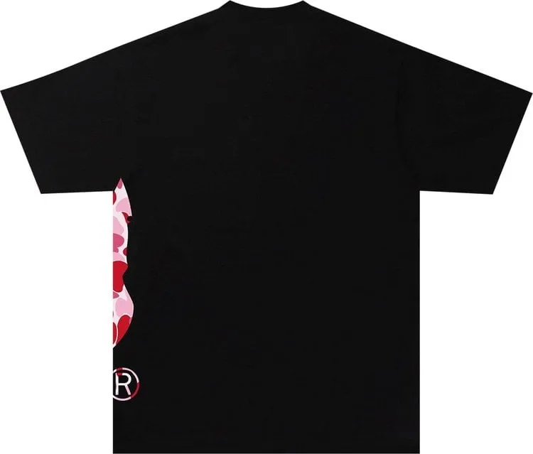 BAPE ABC Camo Side Big Ape Head Tee 'Black/Pink', Black