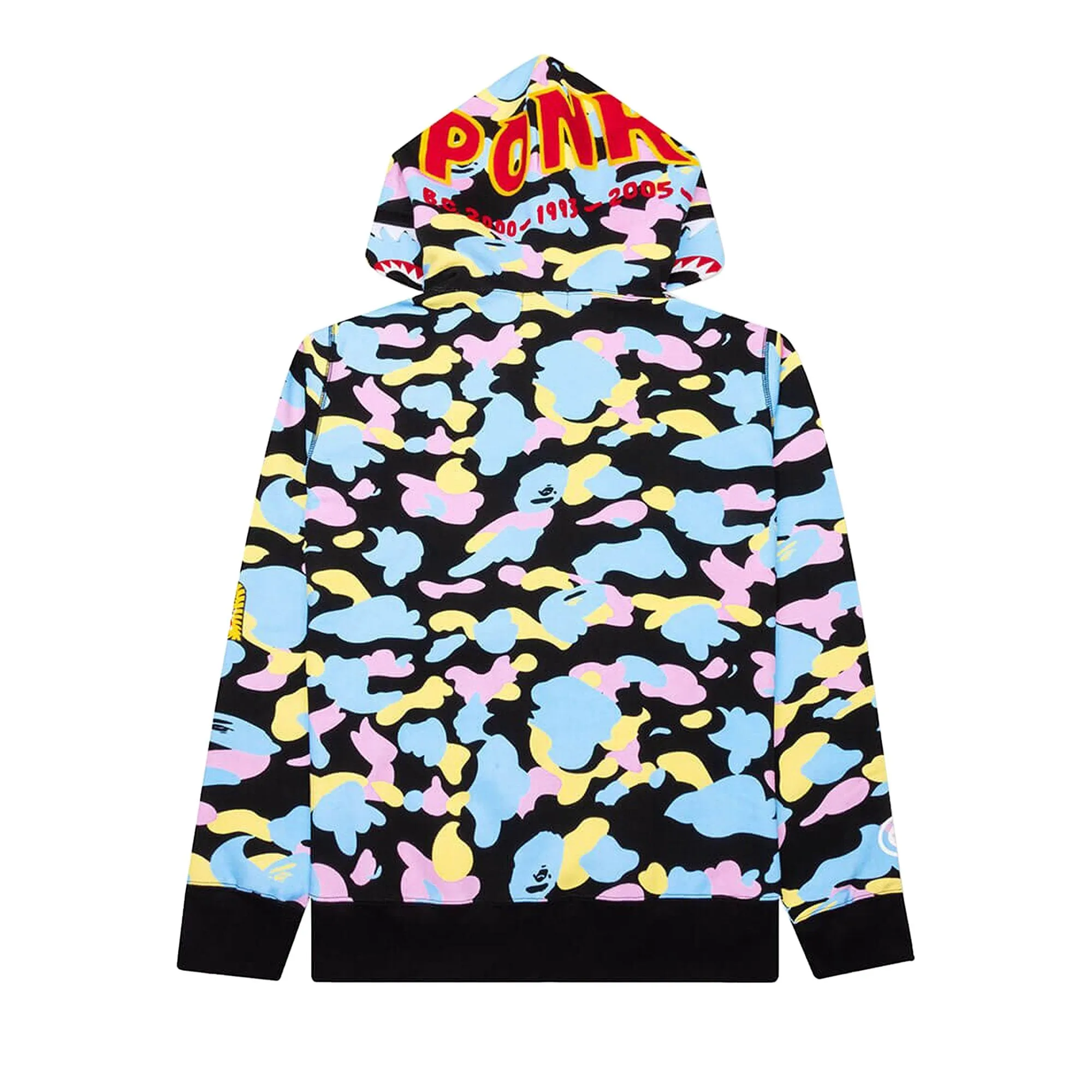 BAPE Multi Camo 2nd Shark Full Zip Sweatshirt, Black
