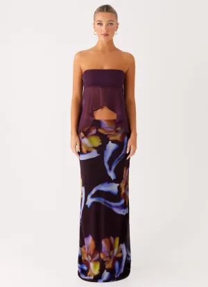 Daily Essential Barbados Maxi Skirt - Dark Floral